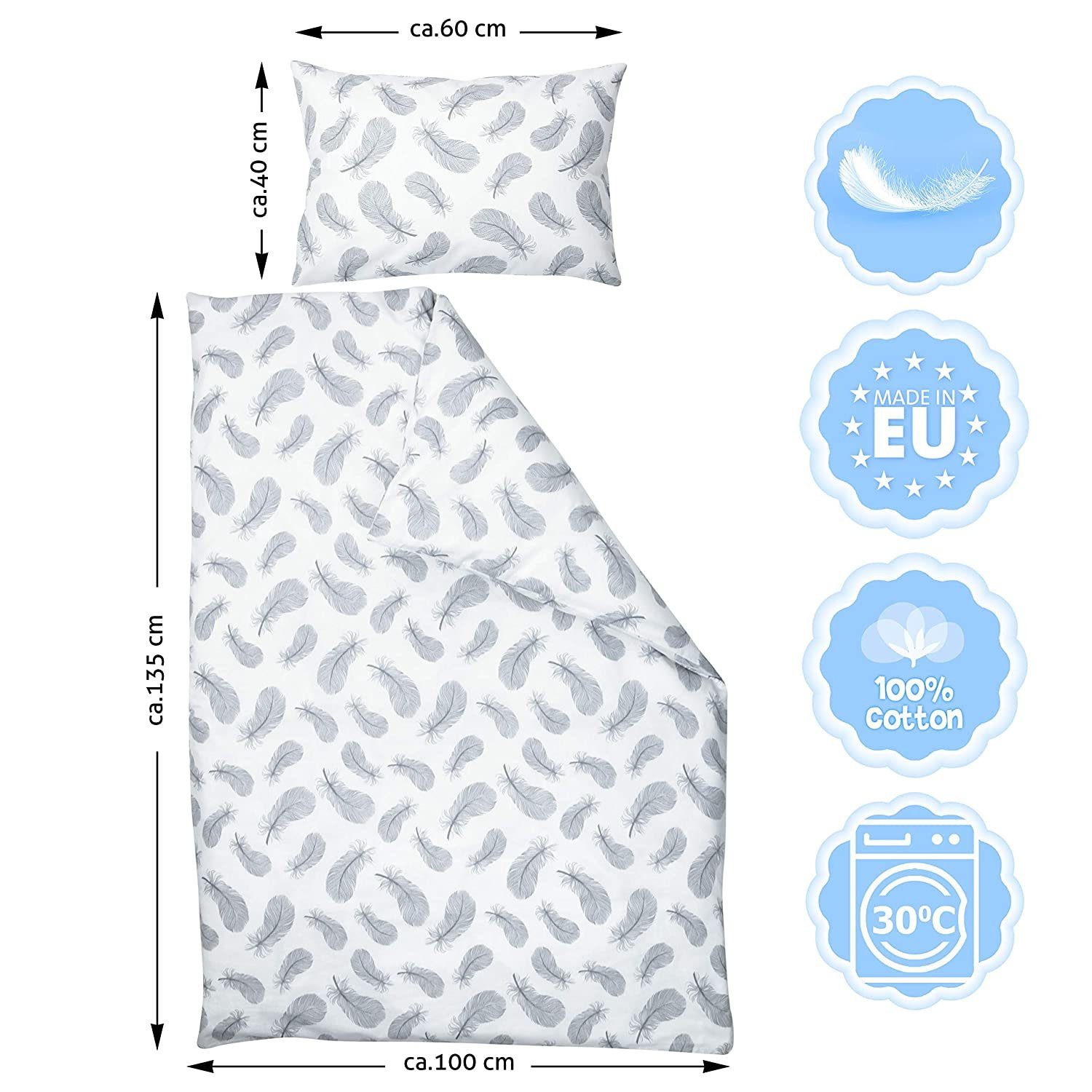 Amilian Bettwäsche Bettbezug 100 x 135 günstig online kaufen