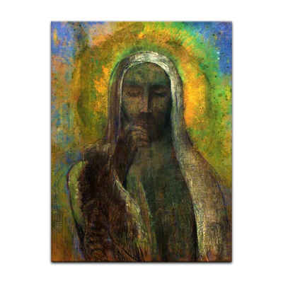 Bilderdepot24 Leinwandbild Alte Meister - Odilon Redon - Christus in der Stille, Menschen