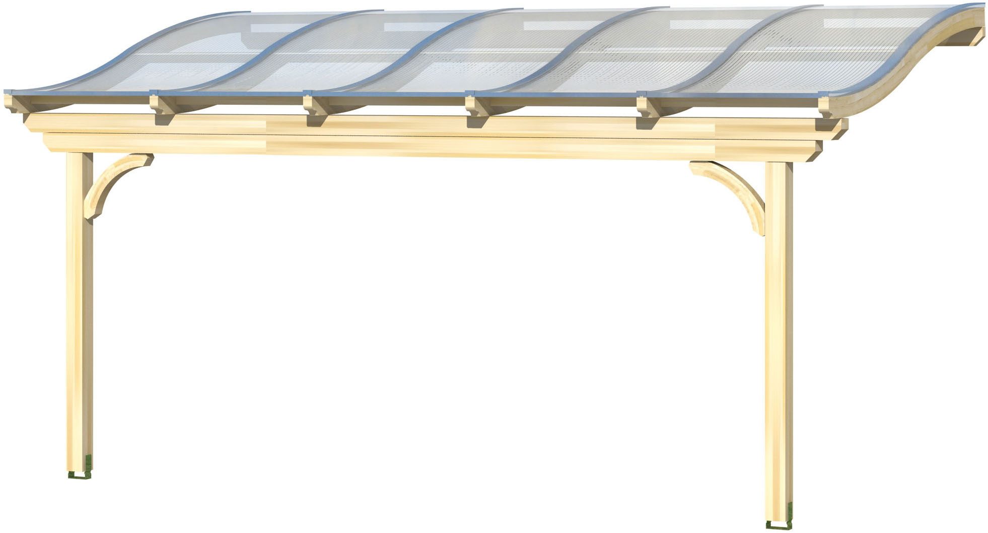 Skanholz Terrassendach Verona, BxT: 541x289 cm, Bedachung Doppelstegplatten, Leimholz