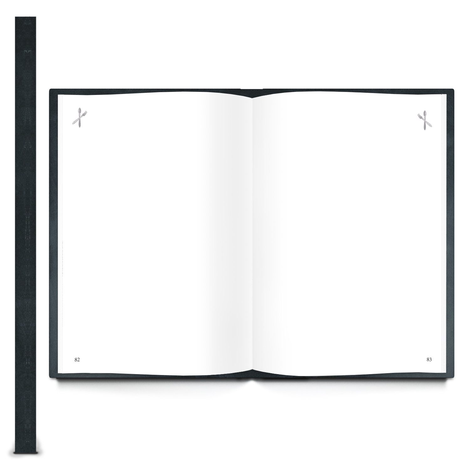 mit Rezeptbuch Logbuch-Verlag A5 Tafelkreide-Stil DIN Notizbuch Metallecken