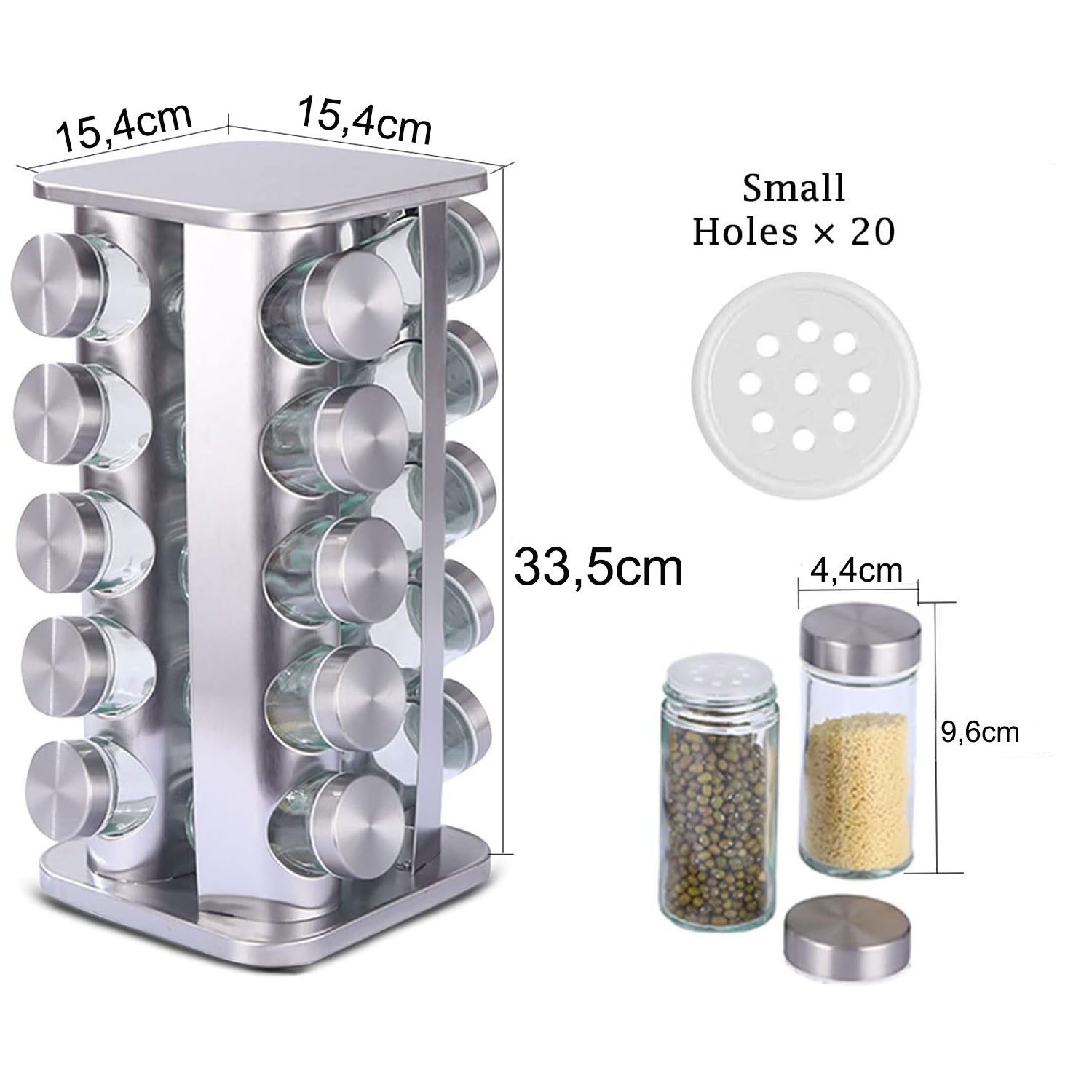 SURFOU Gewürzregal Gewürzkarussell Gewürzgläser Stehend Gewürz Organizer Dr günstig online kaufen