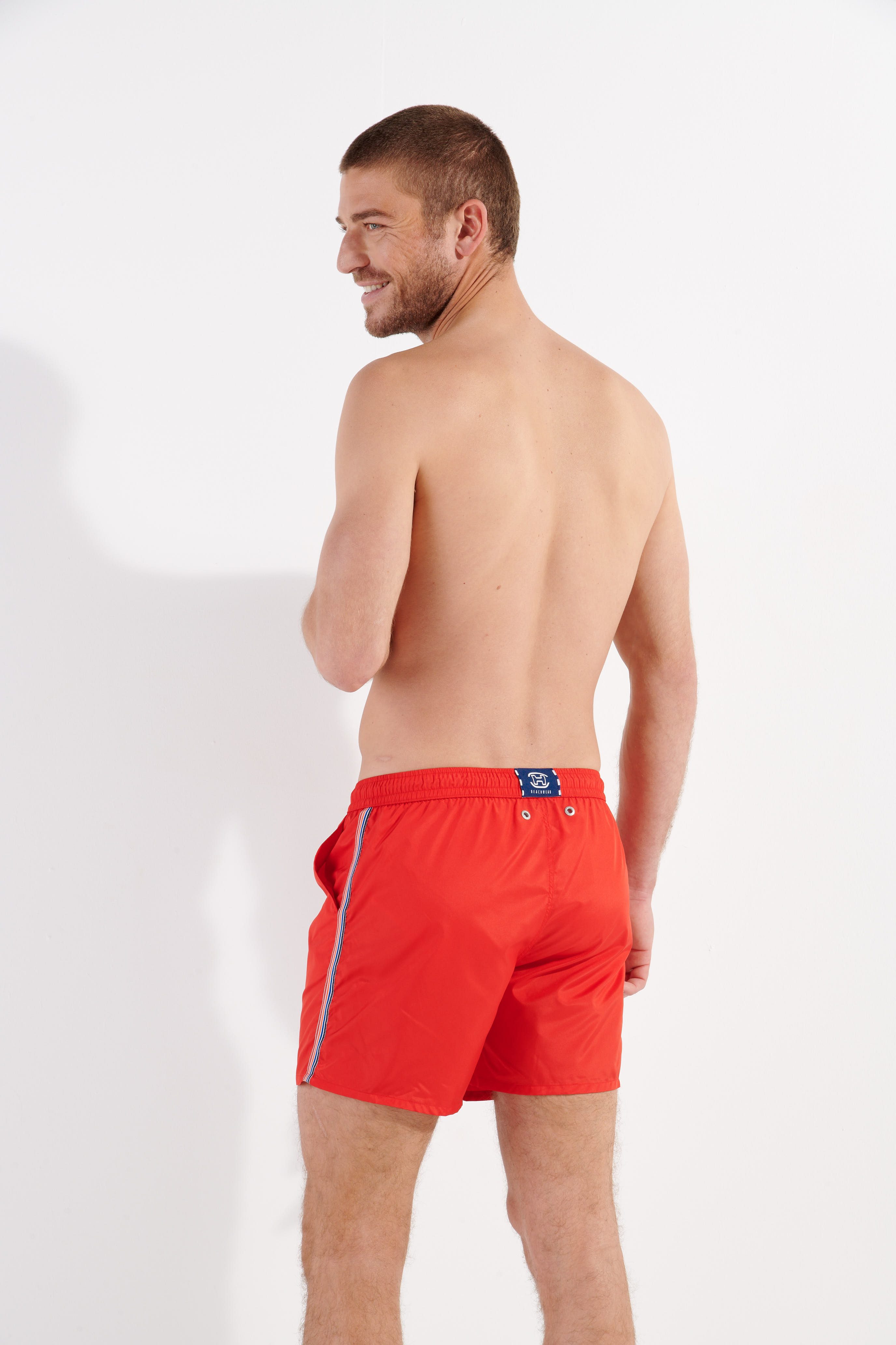 Hom Badeshorts Nautical cup schnelltrocknend, elastischer Bund, mit Kordel, Seitenstreifen