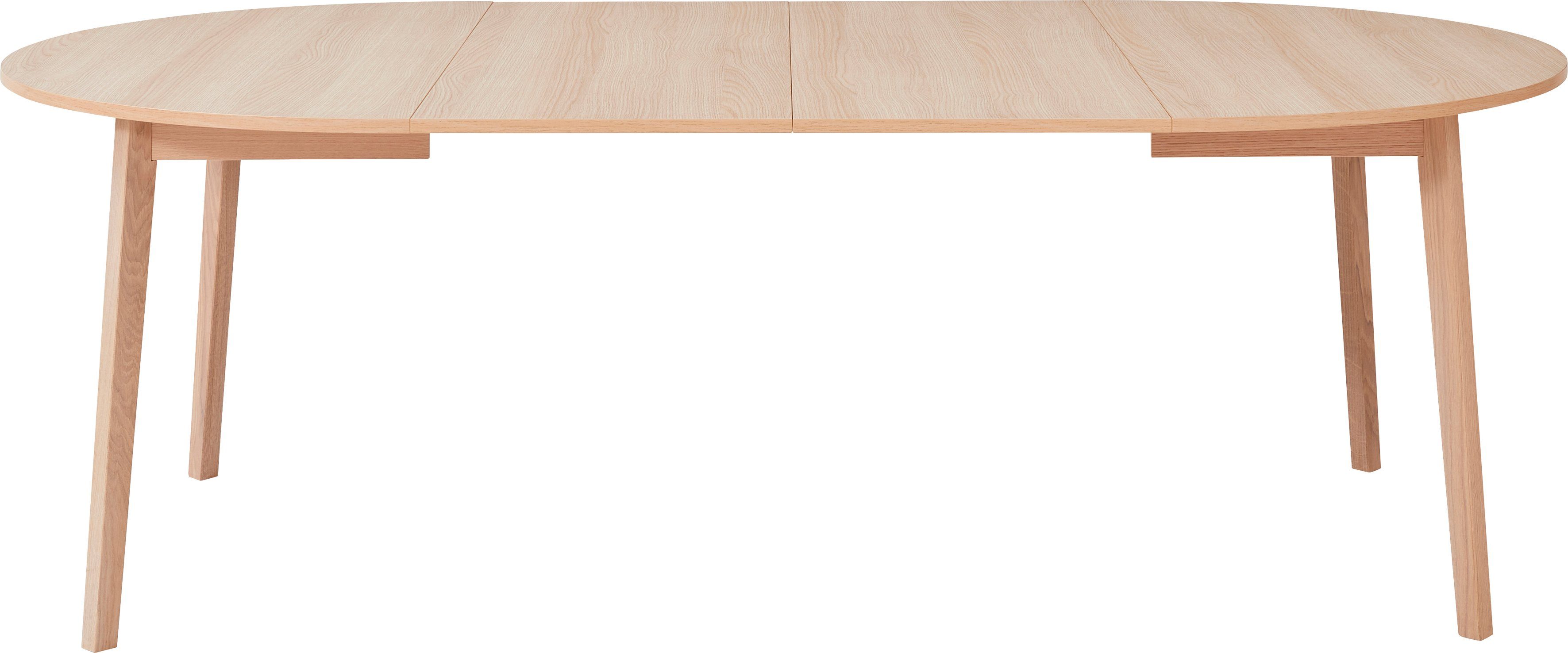 aus by inklusive Hammel Single, Massivholz, Ø130/228 Hammel Gestell Esstisch cm, 2 Basic Furniture Naturfarben Einlegeplatten