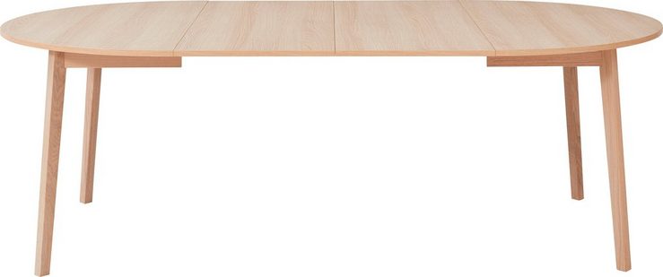 Hammel Furniture Esstisch »Basic by Hammel Single«, Ø130/28 cm, Tischplatte aus Melamin, Gestell aus Massivholz, inklusive 2 Einlegeplatten, in mehreren Farben erhältlich, dänische Handwerkskunst