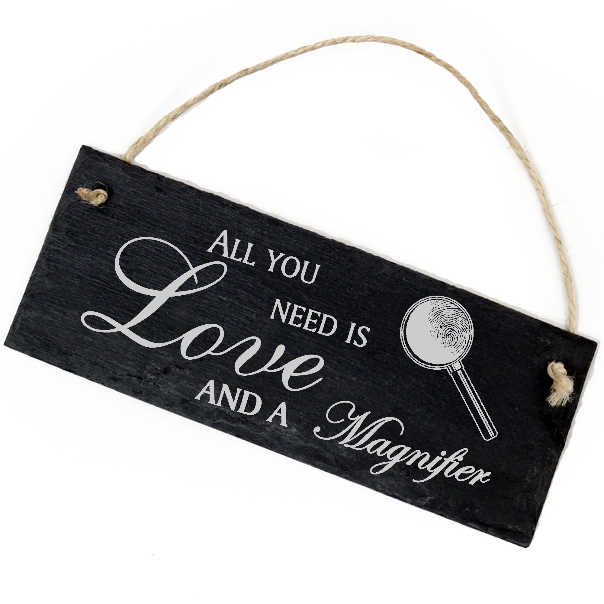 Dekolando Hängedekoration Lupe 22x8cm All you need is Love and a Magnifier