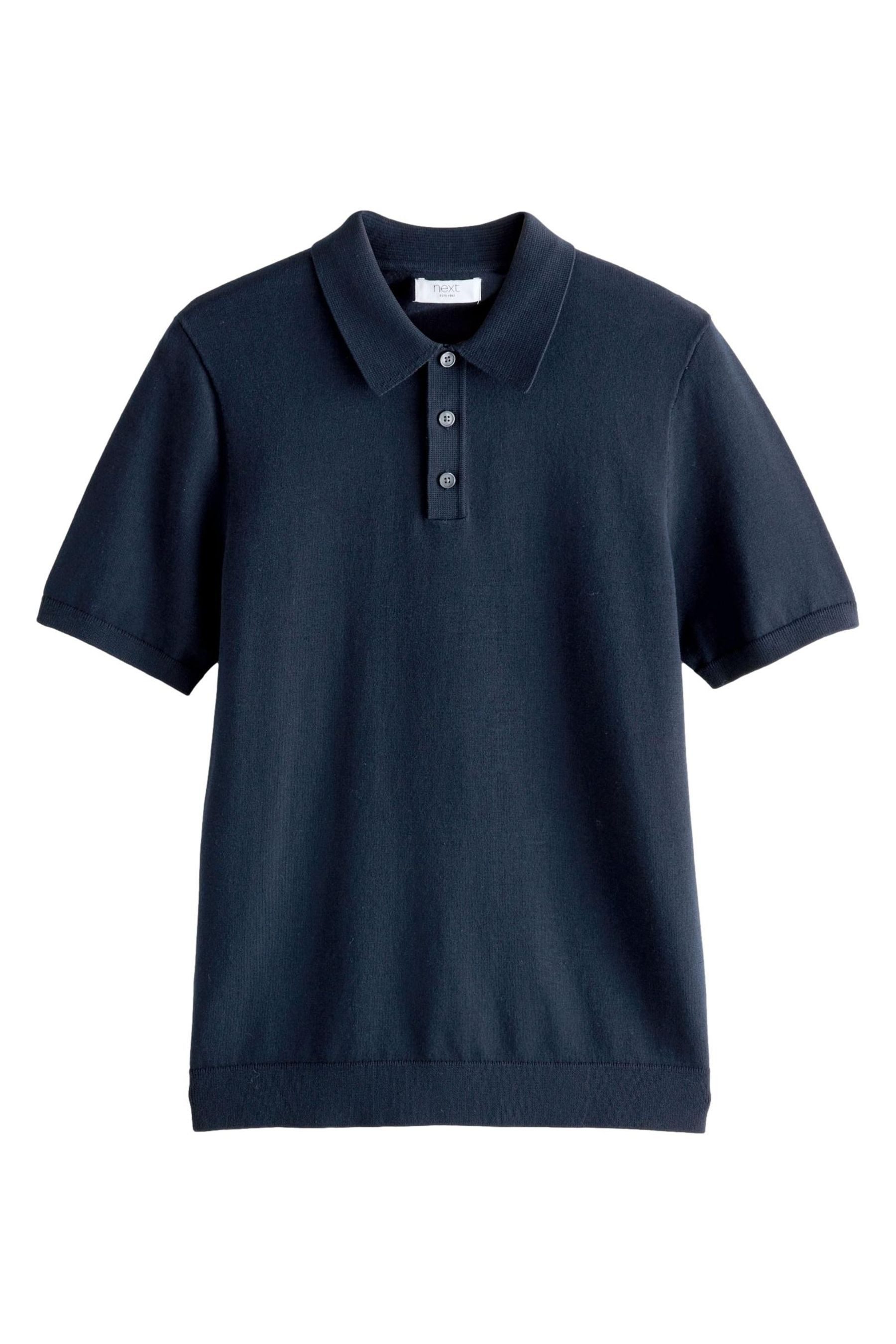 Poloshirt Kurzärmeliges Strick-Polohemd im Muscle Fit