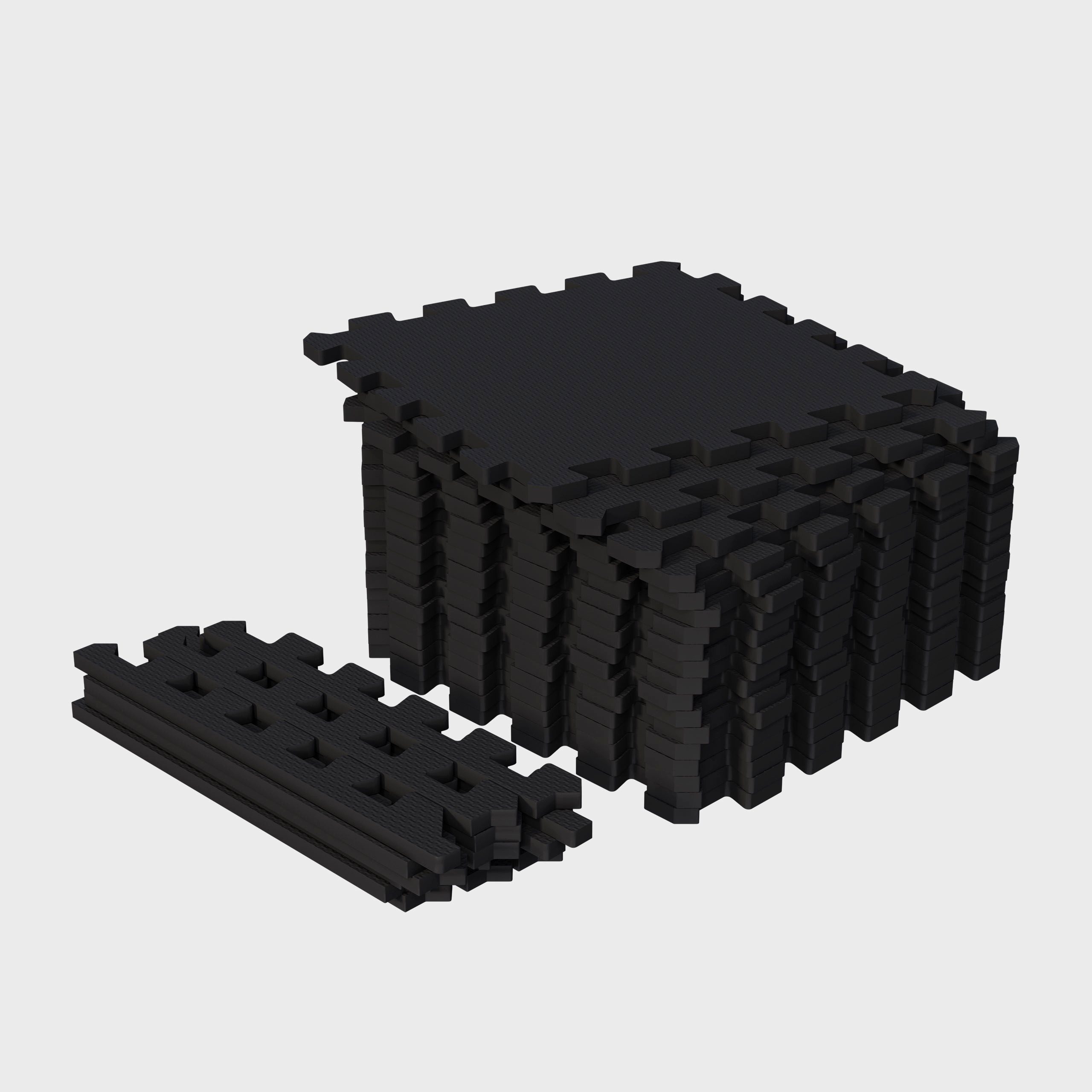 GORILLA SPORTS Bodenschutzmatte Bodenschutzmatten Set 30x30cm - 18 Matten inkl. Endstücke, 18-St.