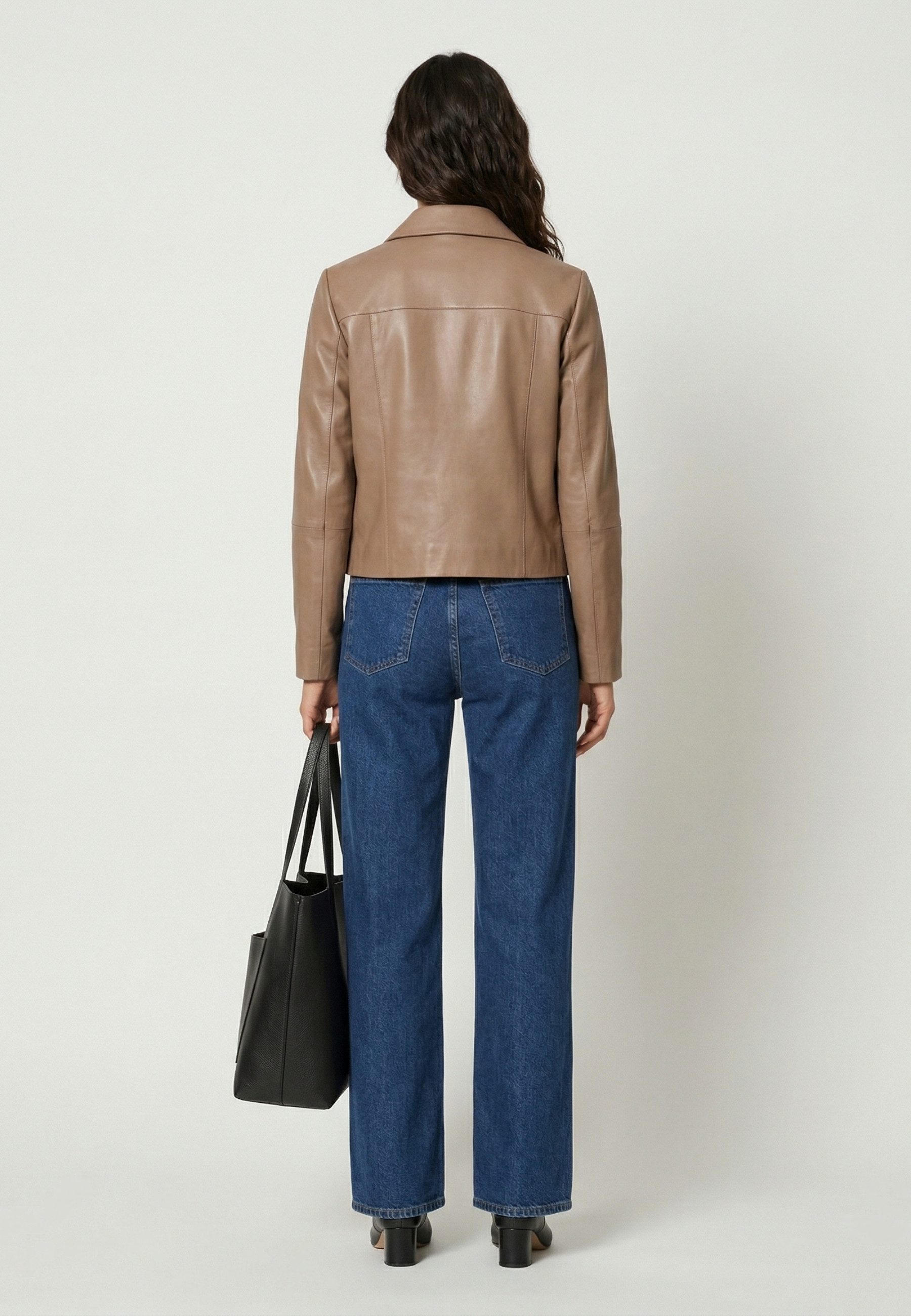 RICANO Lederjacke Paloma Handgefertigt aus echtem Lamm Nappa Leder