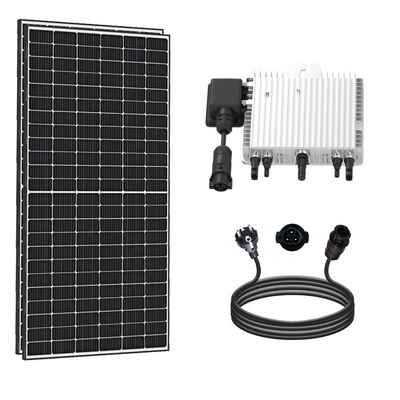 SOLAR-HOOK etm Solaranlage 1000W Photovoltaik Balkonkraftwerk, Monokristalline PERC, DEYE 800W WLAN Upgradefähiger von 600W auf 800W Wechselrichter mit Relais und Dualer MPP-Tracker, Wasserdichtigkeitsklasse, steckerfertig für Ihr Haus, Plug & Play