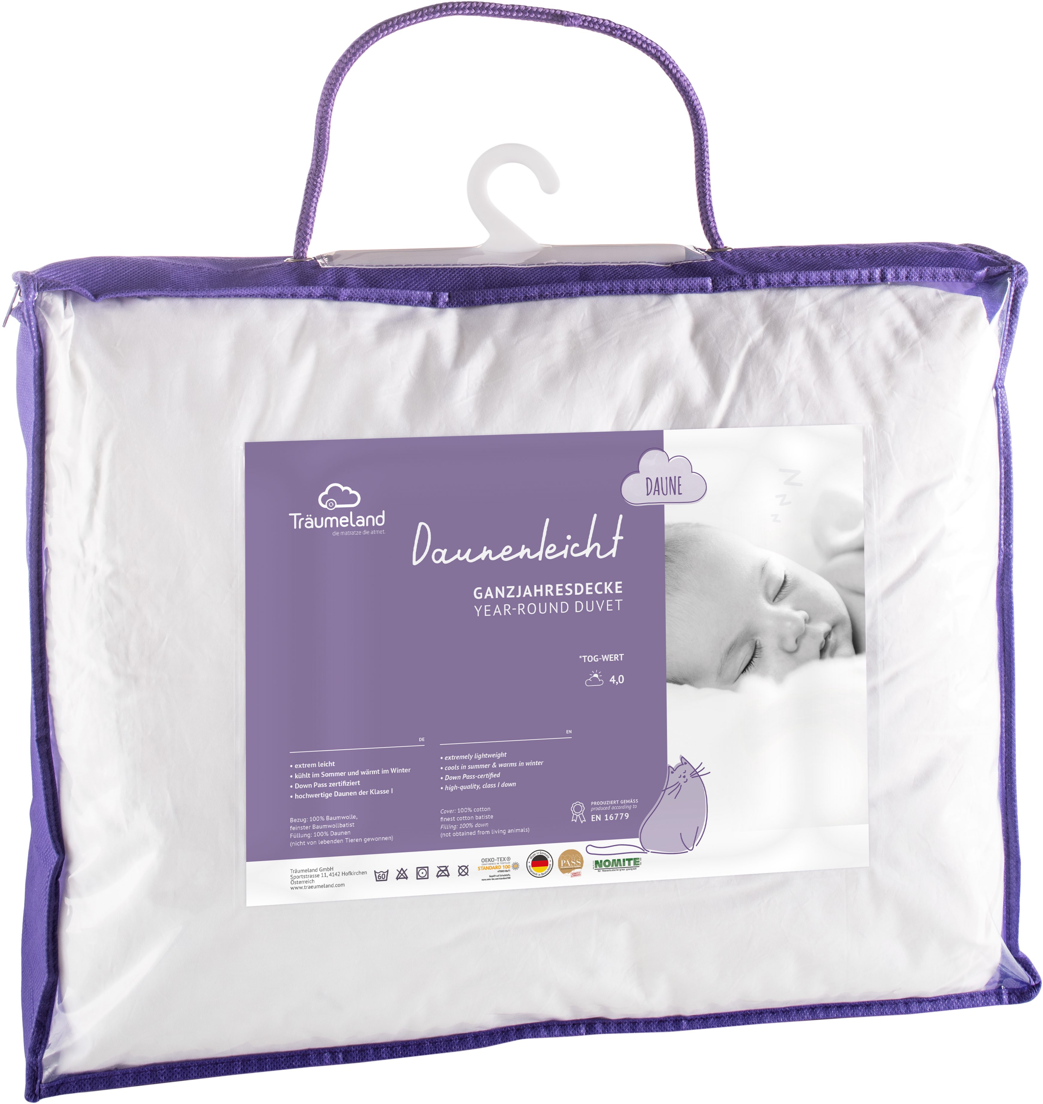 Träumeland Babybettdecke "Daunenleicht" 4-Jahreszeiten 1 Stk. tlg. günstig online kaufen