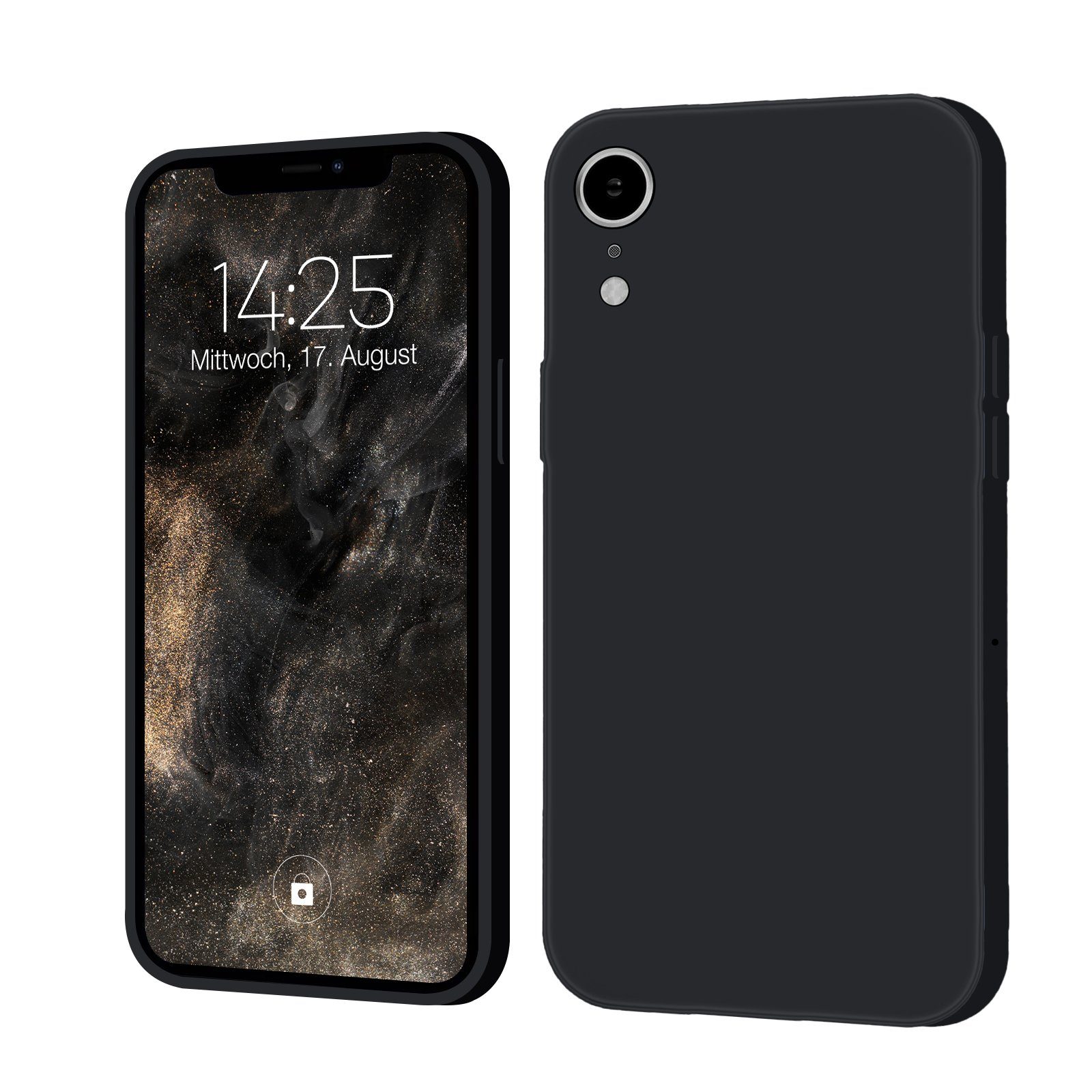 Tec-Expert Handyhülle SoftGrip Cover Hülle für Apple iPhone XR, Cover Bumper Case viele Farben wahlweise mit Glas