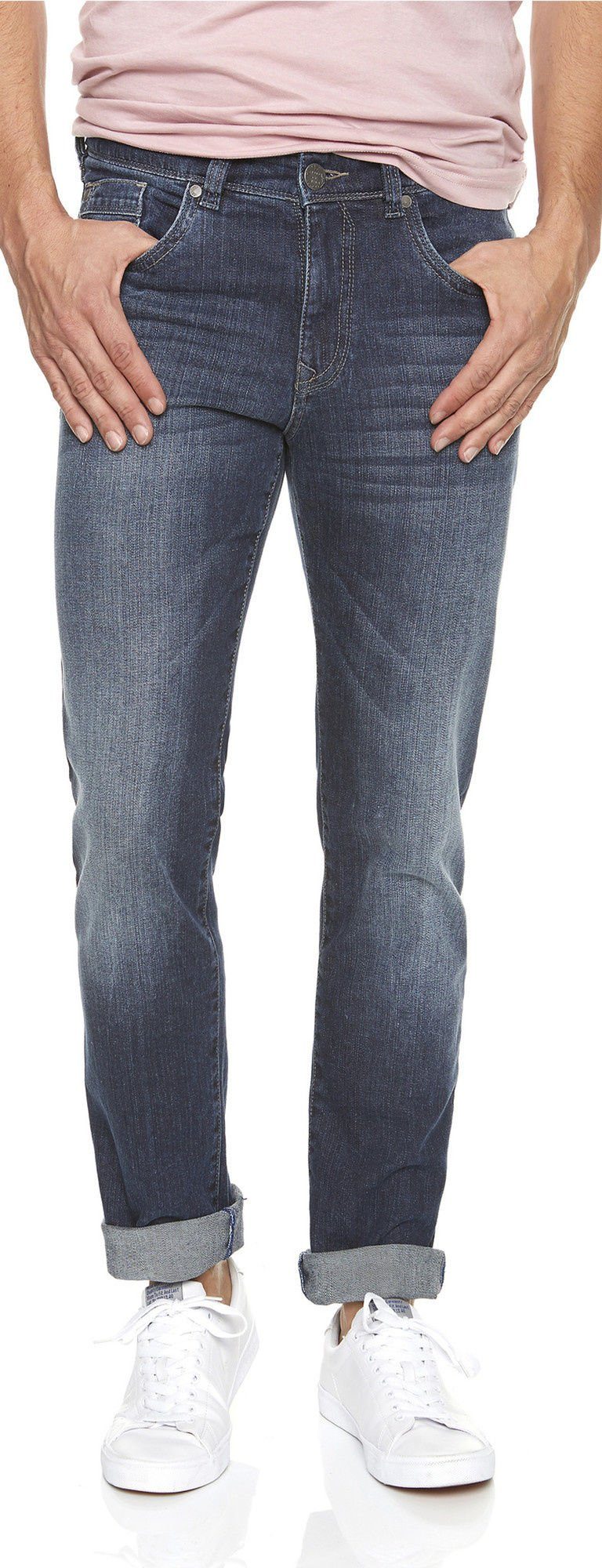 Atelier GARDEUR 5-Pocket-Jeans ATELIER GARDEUR NEVIO dark blue strong used  6-0-71080-68