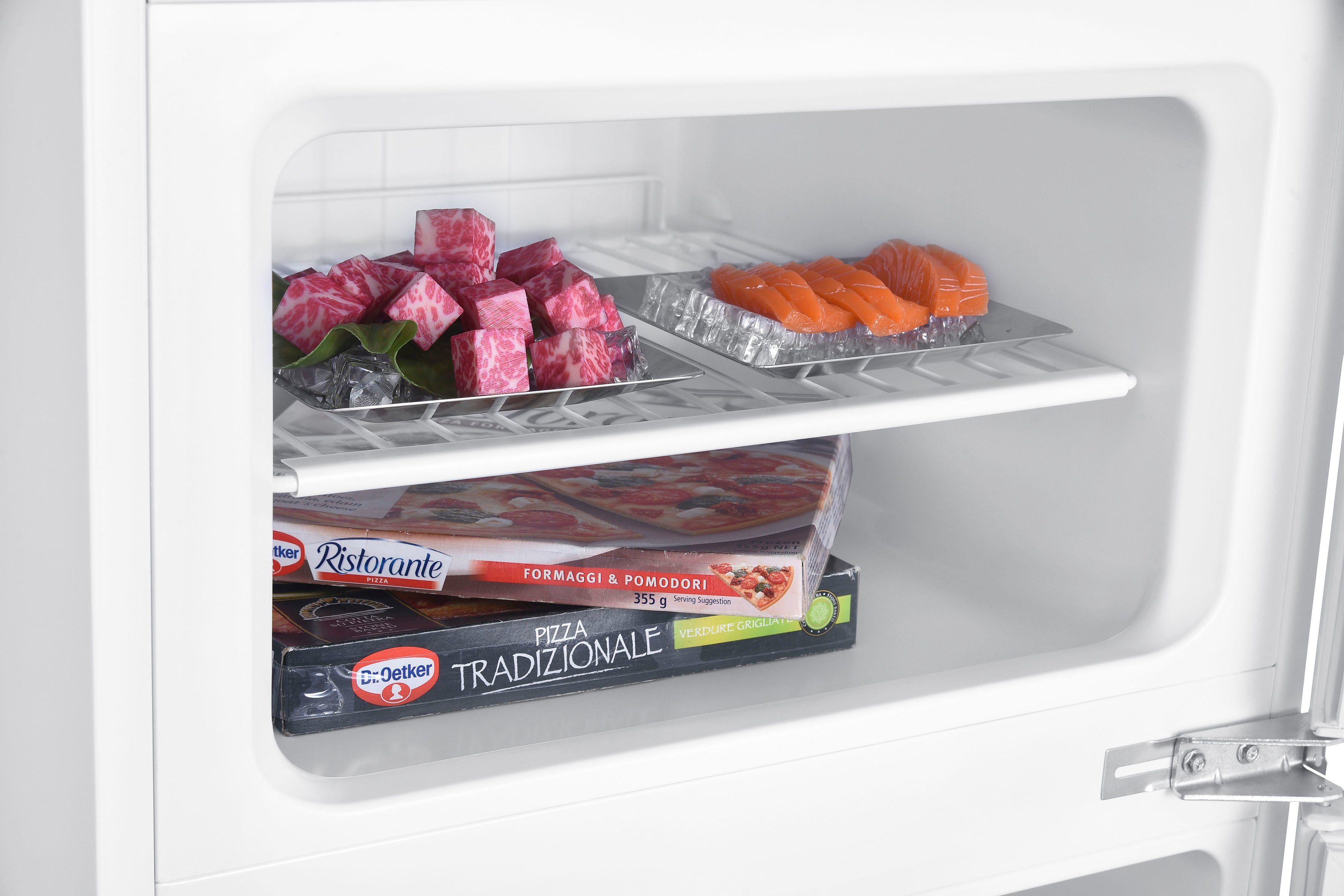 Hanseatic Einbaukühlgefrierkombination HEKS14454GE, 145 cm hoch, 54 cm breit