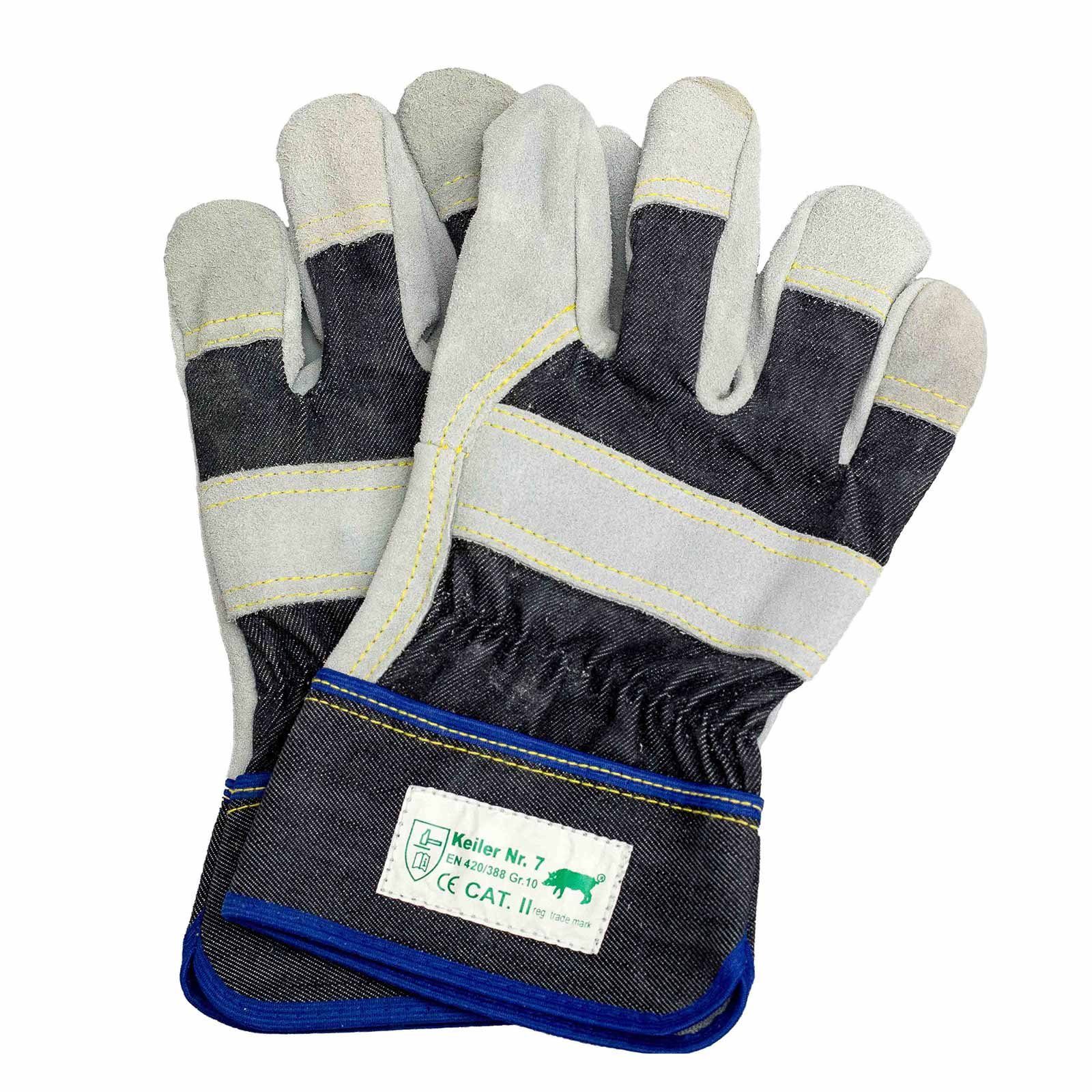 Leder-Arbeitshandschuhe Nr. 7 Gr. 10 Lederhandschuhe Gartenhandschuhe Rindleder