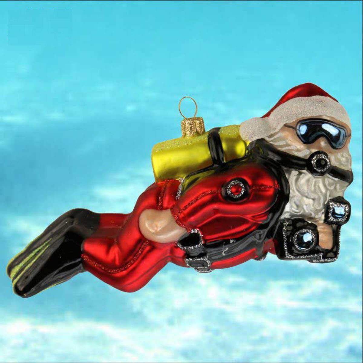 440s Christbaumschmuck 440s Christbaum-Hänger Taucher Santa Claus (1-tlg)