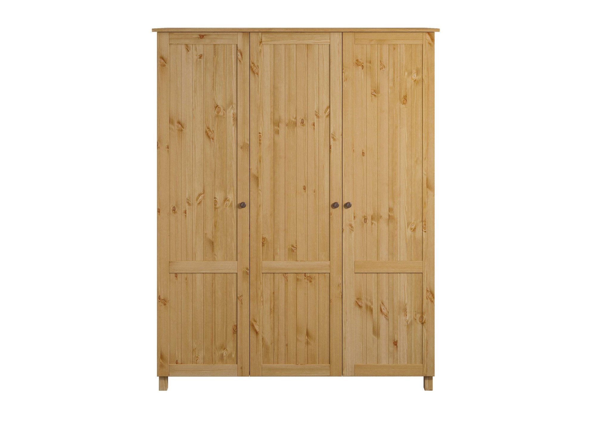 OTTO home Kleiderschrank Juventus, Drehtürenschrank, Schrank mit 3 Türen, 143 cm breit, aus massiver Kiefer, FSC®-zertifiziert