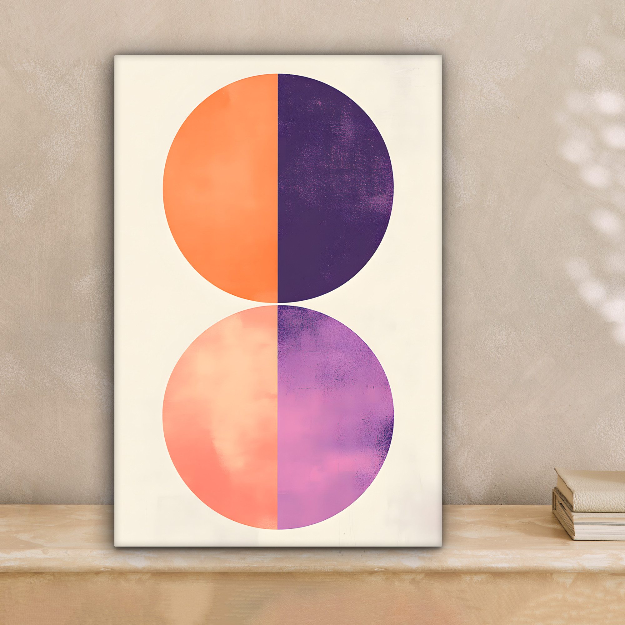 OneMillionCanvasses® Leinwandbild Abstrakt - Kreise - Lila, Fotodruck (1 St günstig online kaufen