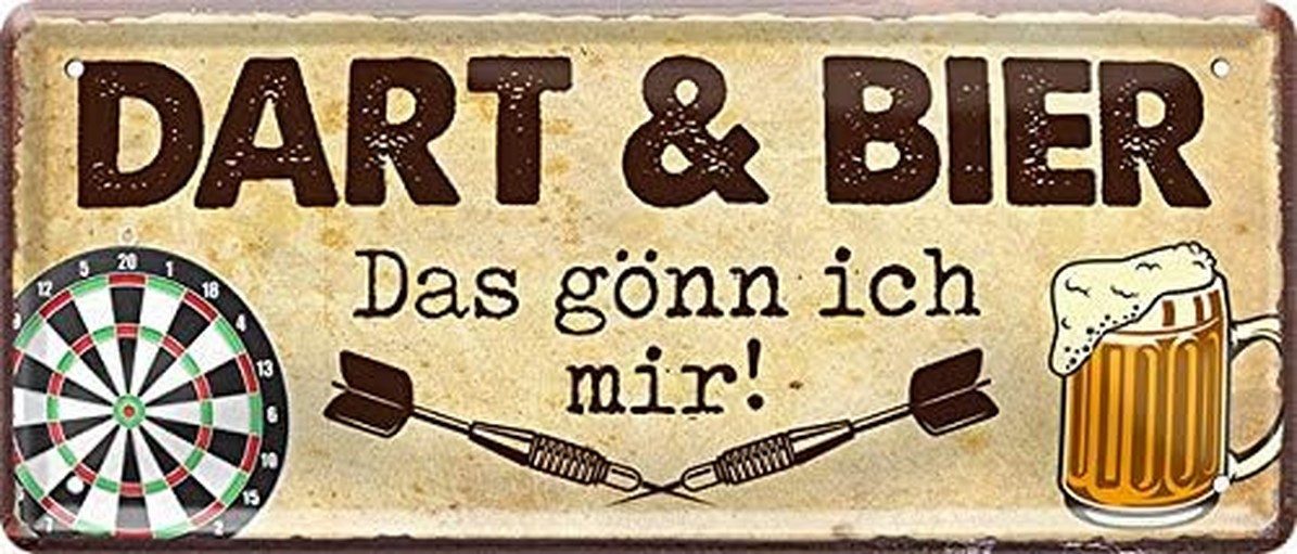 schilderkreis24 Metallschild Dart & Bier günstig online kaufen