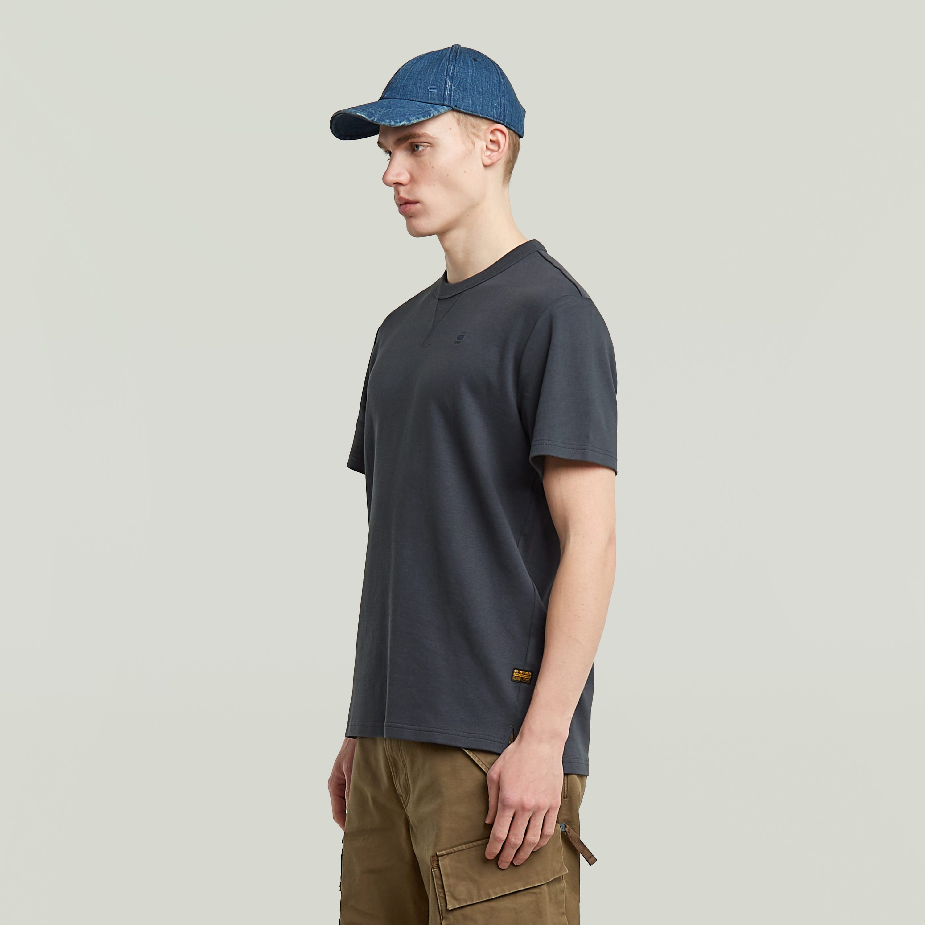 G-STAR T-Shirt Nifous Rundhals, mit Rippeinsatz