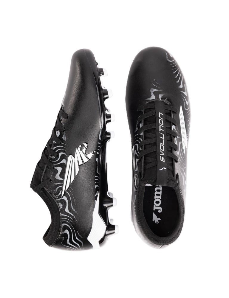 Joma Evolution 2501 FG (für feste Böden, Naturrasen) schwarz/weiss Herren Fußballschuh