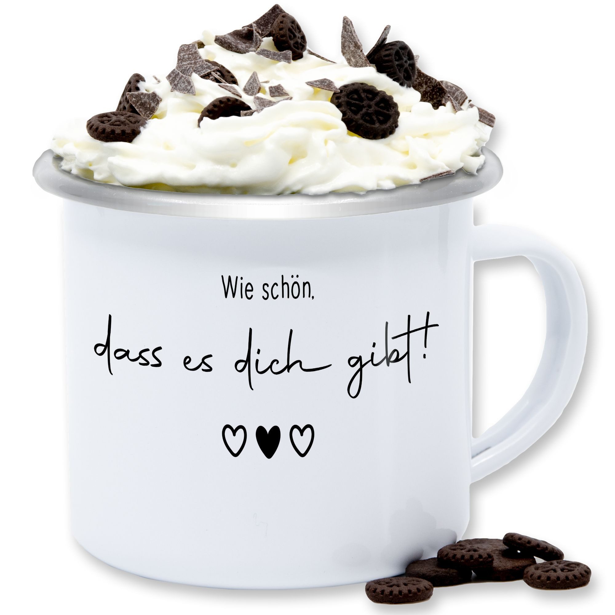 Shirtracer Tasse Wie schön dass es Dich gibt - Schöne Geschenke Beste Freundin Besten F, 1-tlg., Stahlblech, Freundin