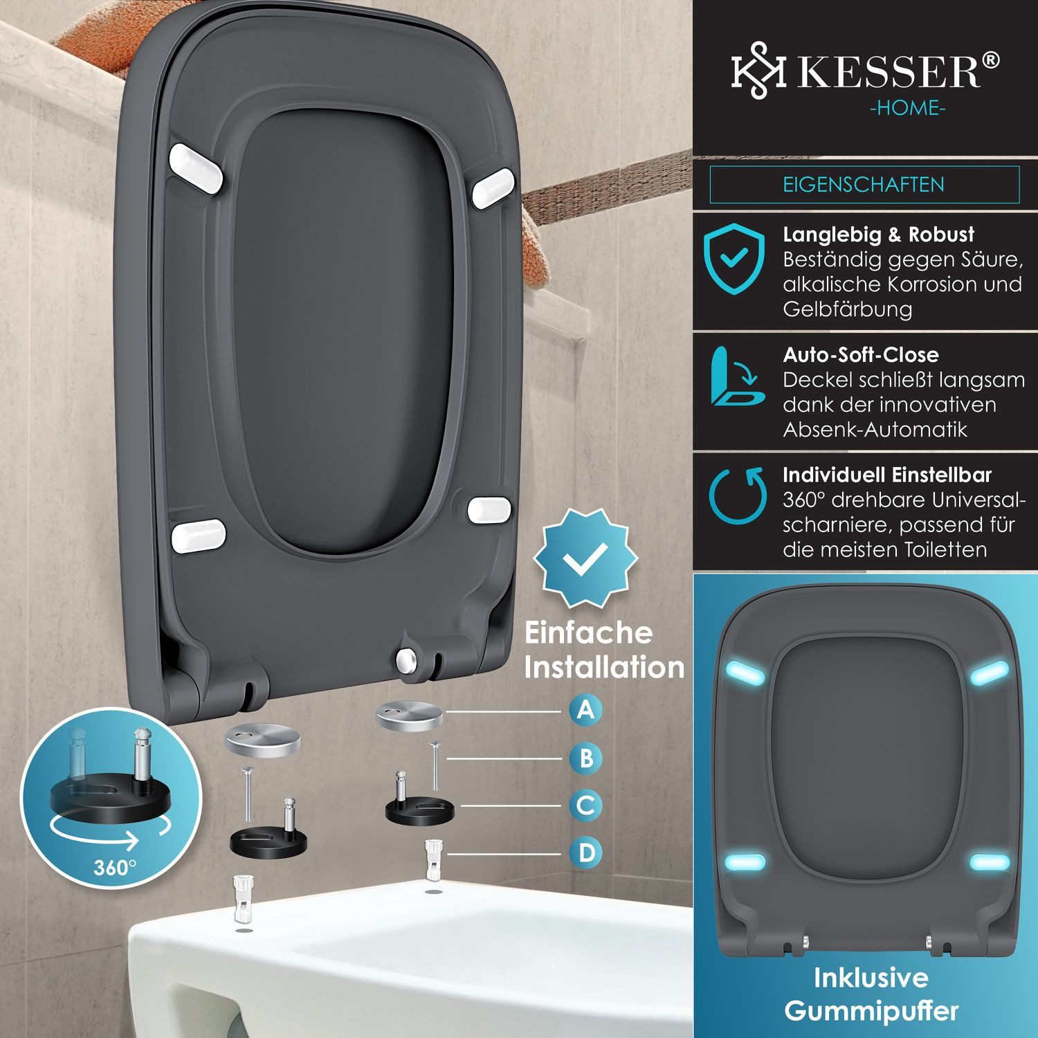 KESSER WC-Sitz, WC Sitz mit Absenkautomatik günstig online kaufen