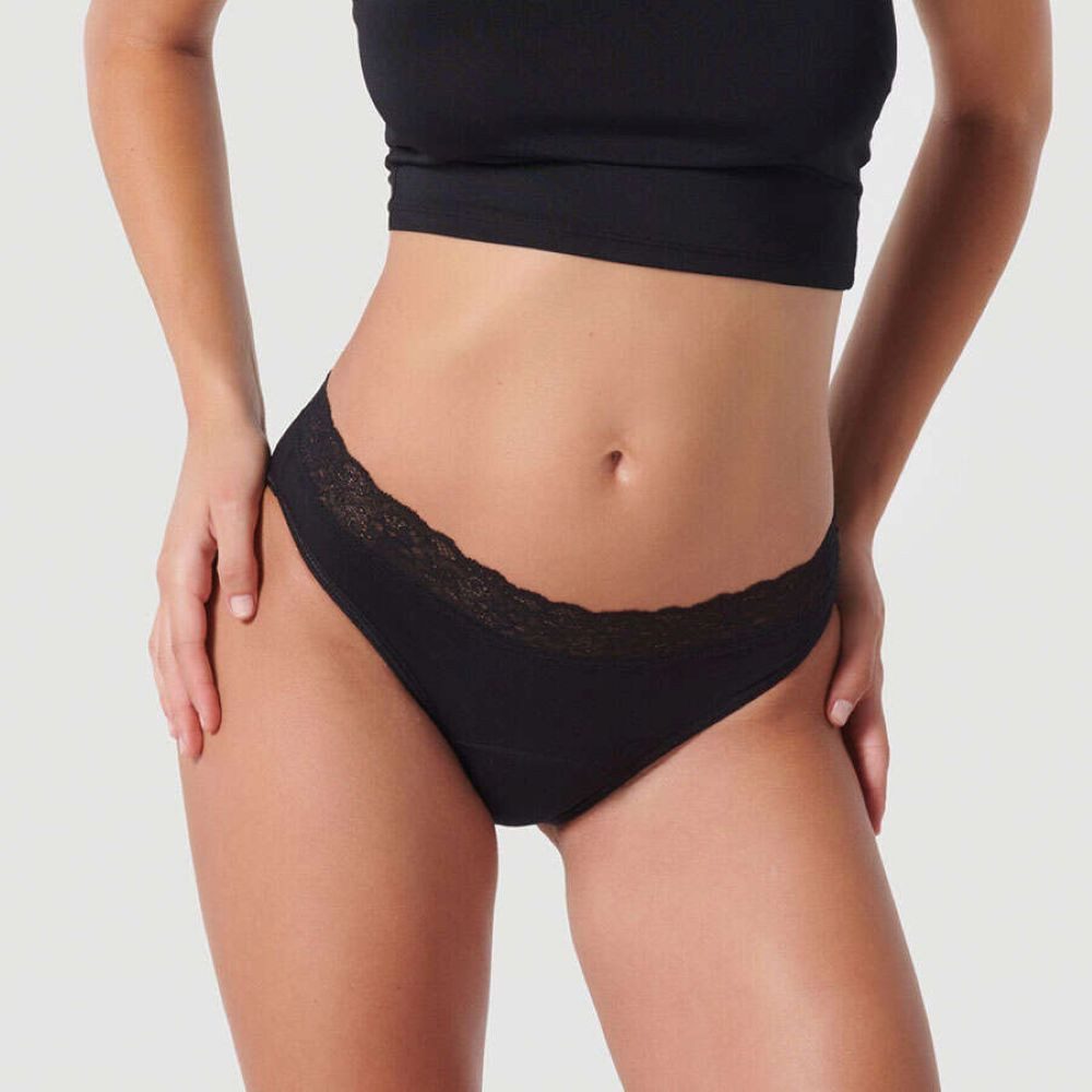 Slip mit Spitze um Bund - CareWear - Besser als Periodenwäsche
