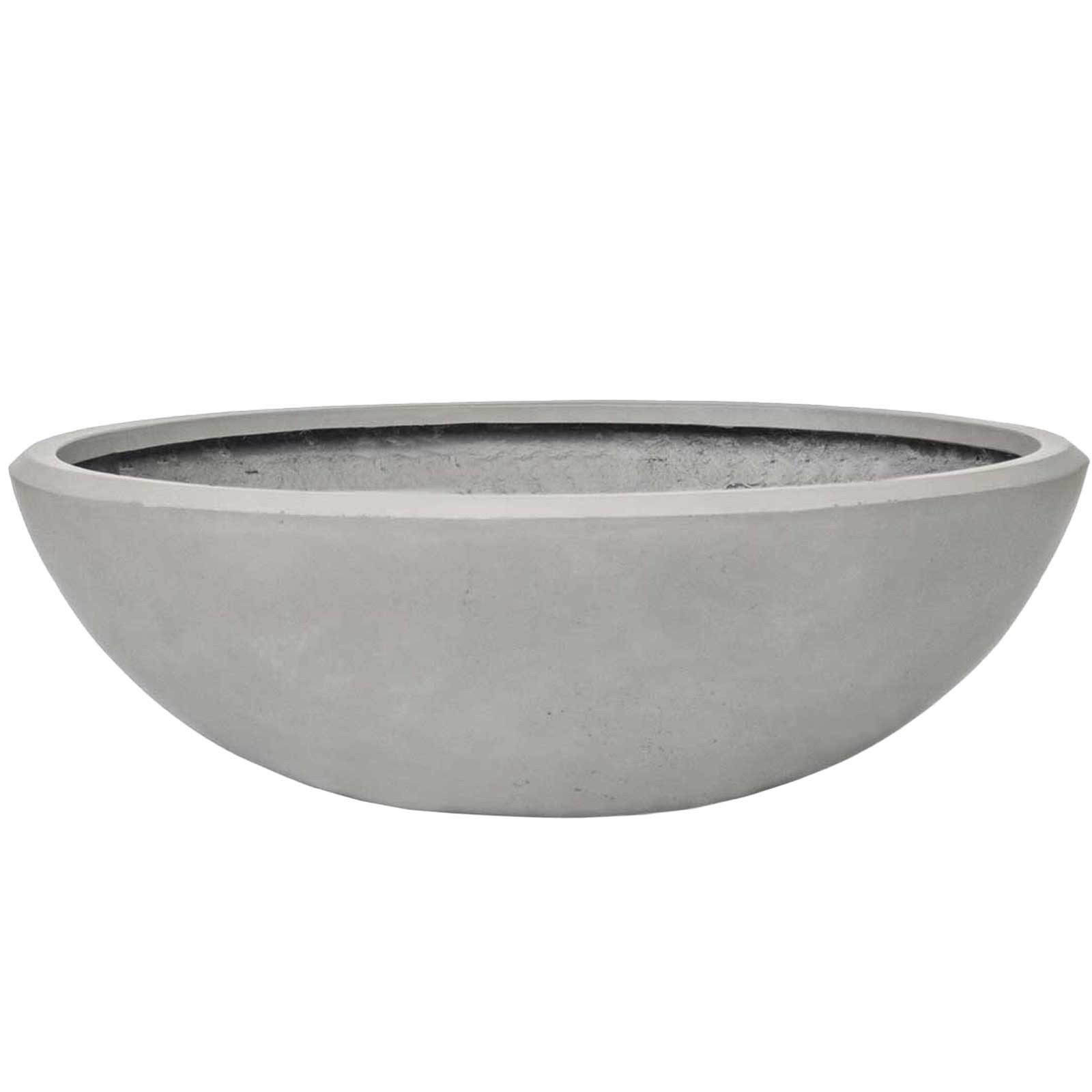 VIVANNO Pflanzschale Fiberglas SORPRESA Schale - Betongrau Beton-Design (1 St), 55x18 cm