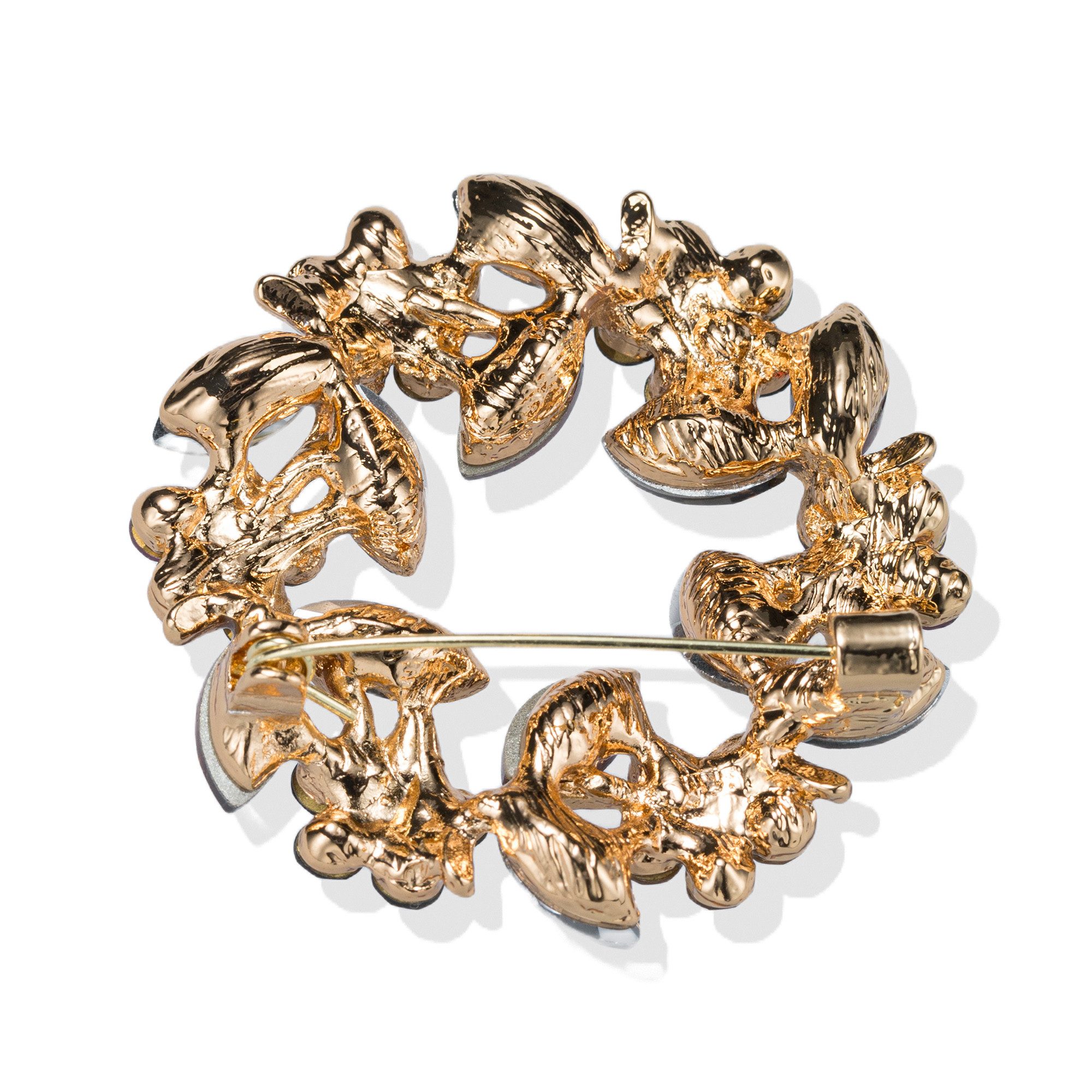 Firetti Brosche Schmuck Geschenk Kupfer Ansteckschmuck Kranz