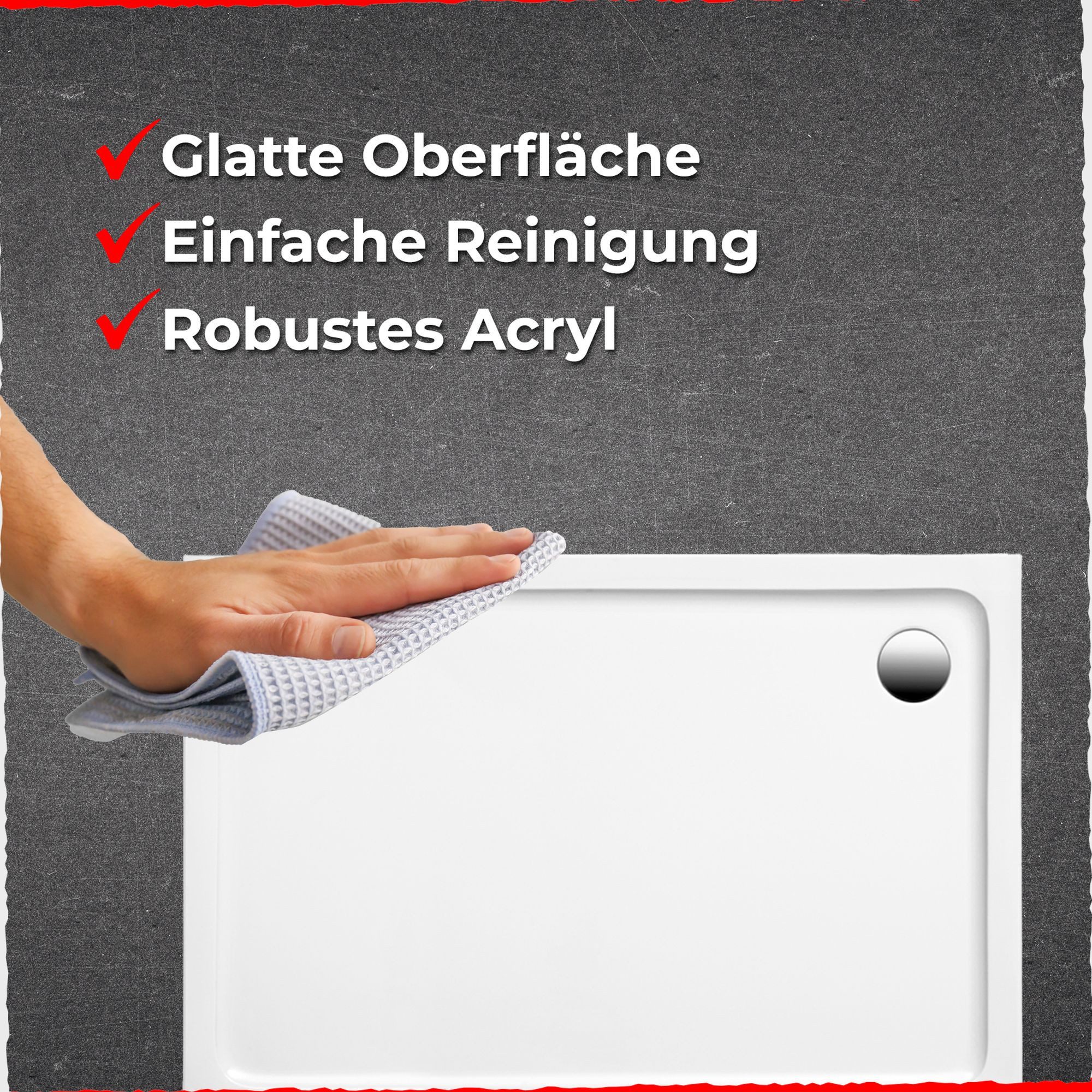 Schulte Duschwanne Adria, Größenauswahl, mit Fußgestell günstig online kaufen