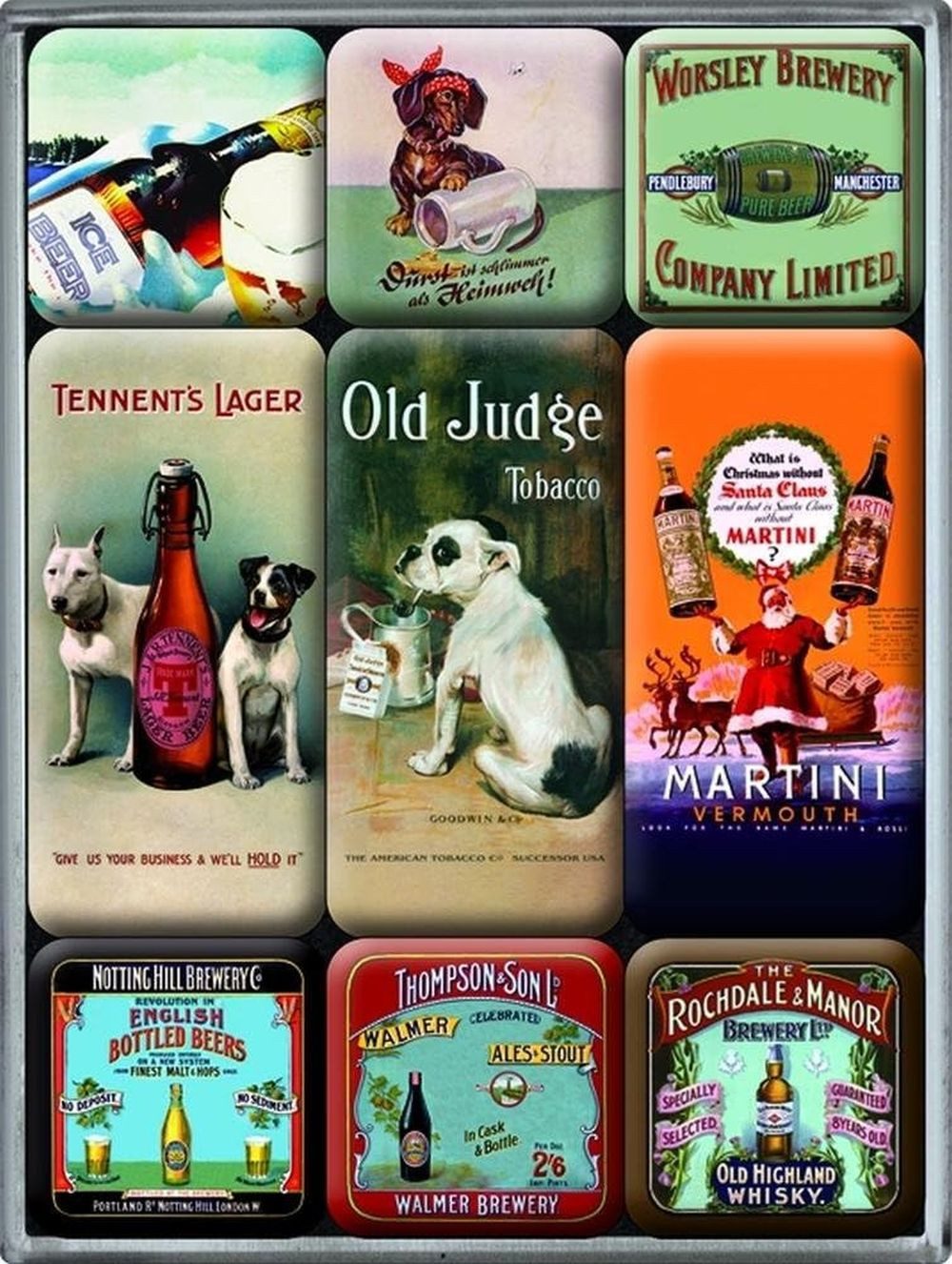 Magnet 9tlg. Magnetset - Bier, Martini, Whisky