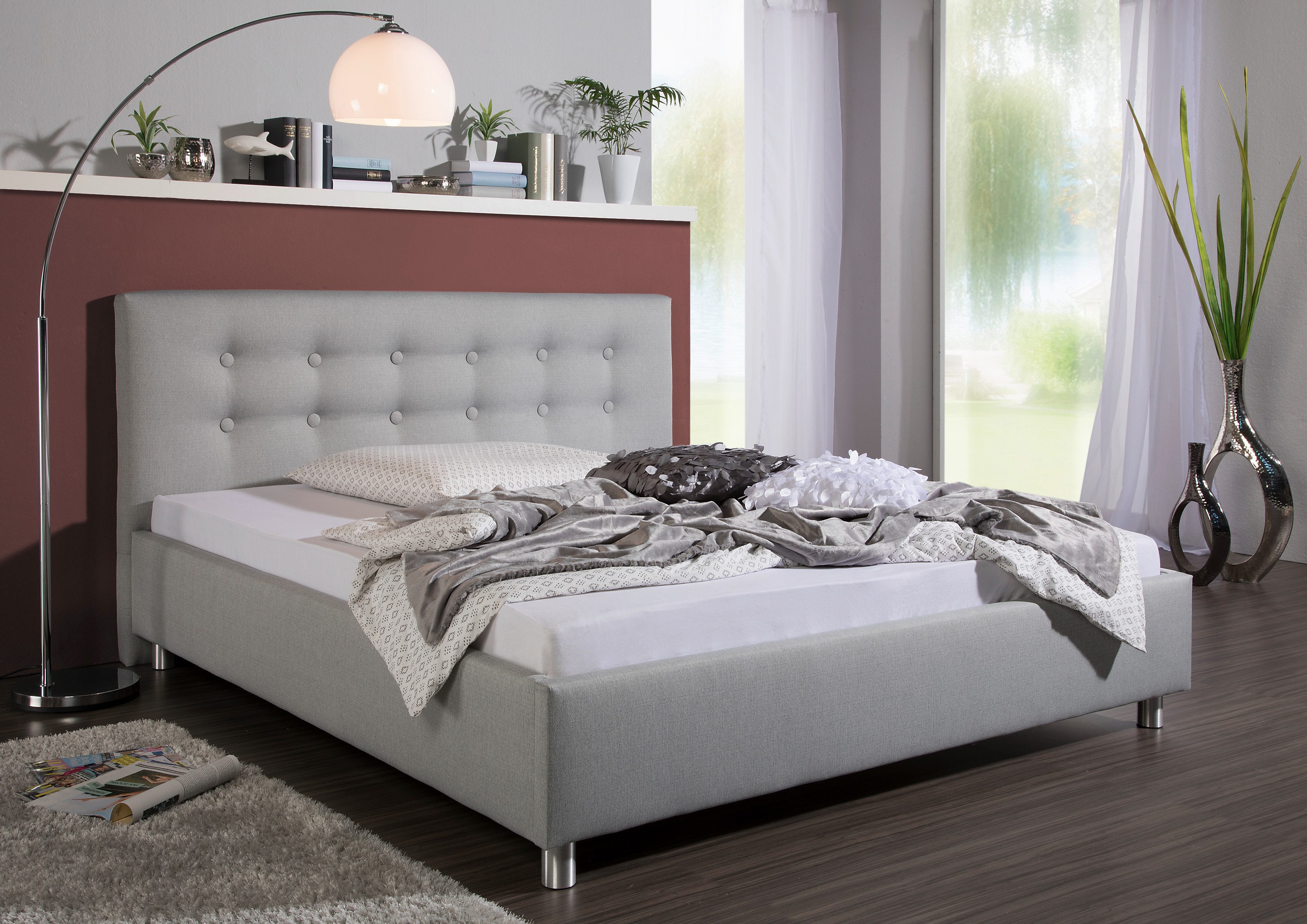 Maintal Polsterbett Moiese, Bettseiten zerlegt, ohne Bettkasten