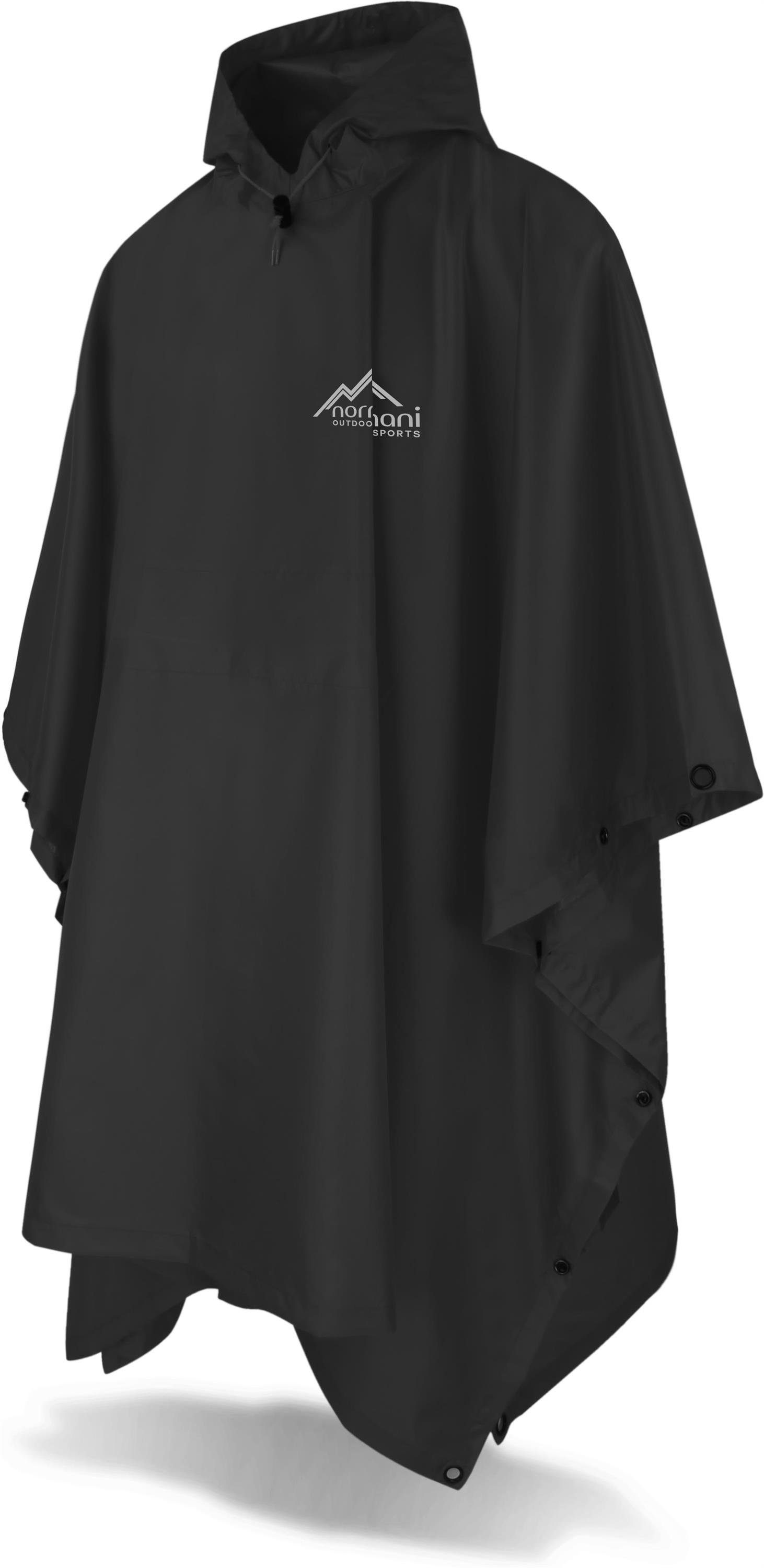 normani Regenponcho Ripstop Regenponcho Derry Wasserdichtes Regencape - Wassersäule: 6.000 mm