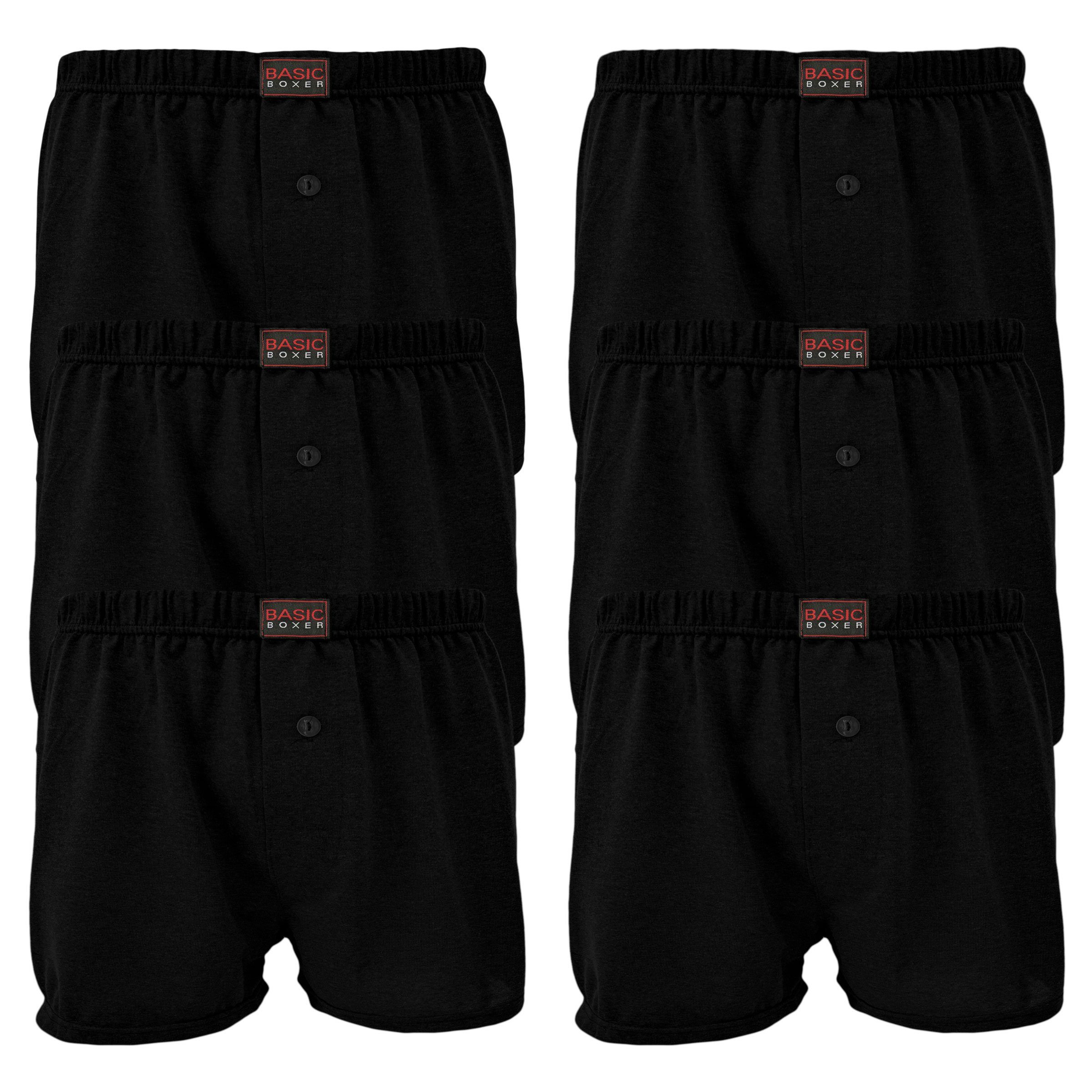 OriginalYou Boxershorts Herren Boxershorts bequeme und moderne Herren Unterhosen dünn & leicht (6er Pack) super leichtes Jersey-Gewebe (zeichnet sich nicht ab) 6 x Schwarz