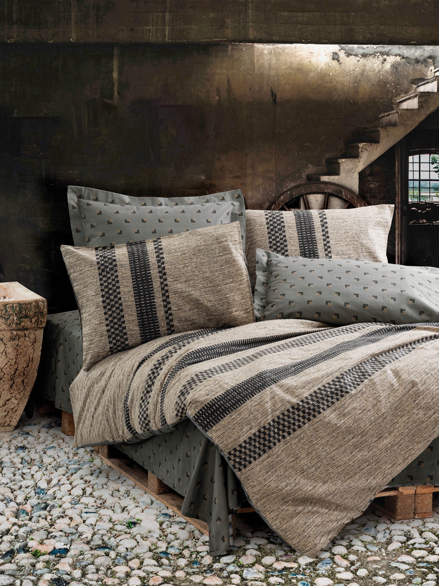 L'Essentiel Maison Bettwäsche Set Arlo Modernes Design in Braun, Schwarz & günstig online kaufen