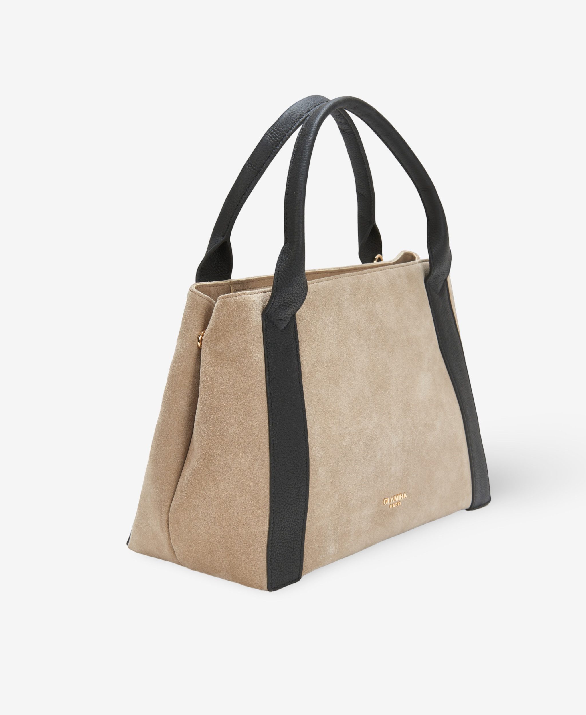 GLAMIRA Handtasche UrbanSphere Graue Henkeltasche (1-tlg), echt Leder