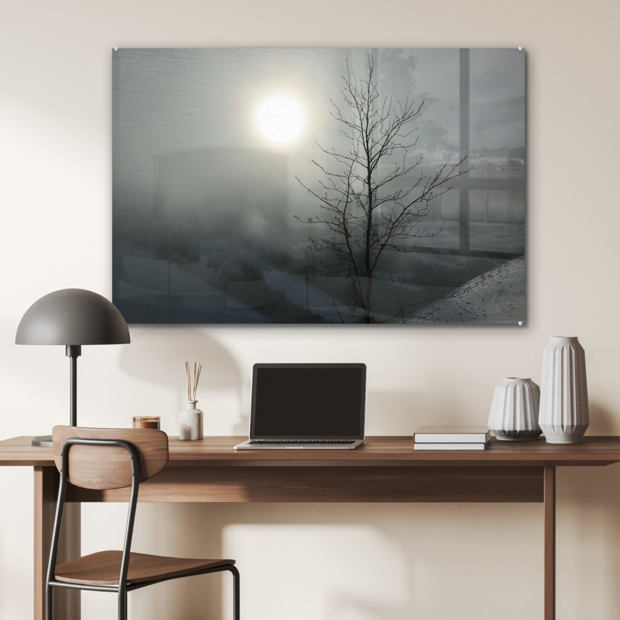 St), Slowakisches Schlafzimmer in MuchoWow Landschaft Acrylglasbild Acrylglasbilder Paradies, & (1 des der Nationalparks Wohnzimmer Nebel