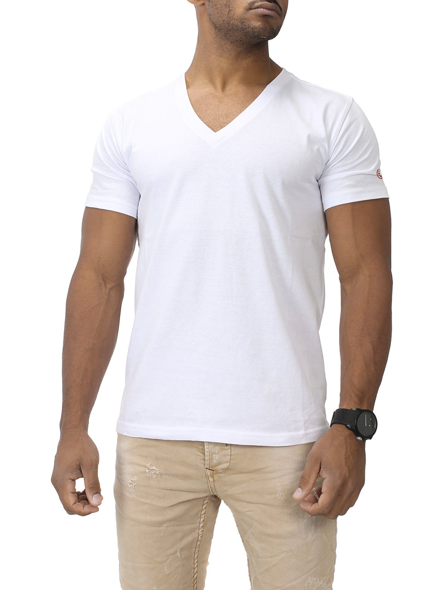 Akito Tanaka T-Shirt reiner weiß Baumwolle aus
