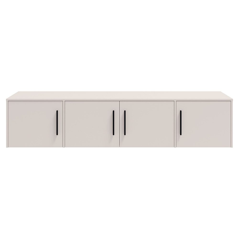 Lomadox Aufsatzschrank MOLLERUSA-132 für Kleiderschrank 197,6 cm breit, 4-türig, kaschmir