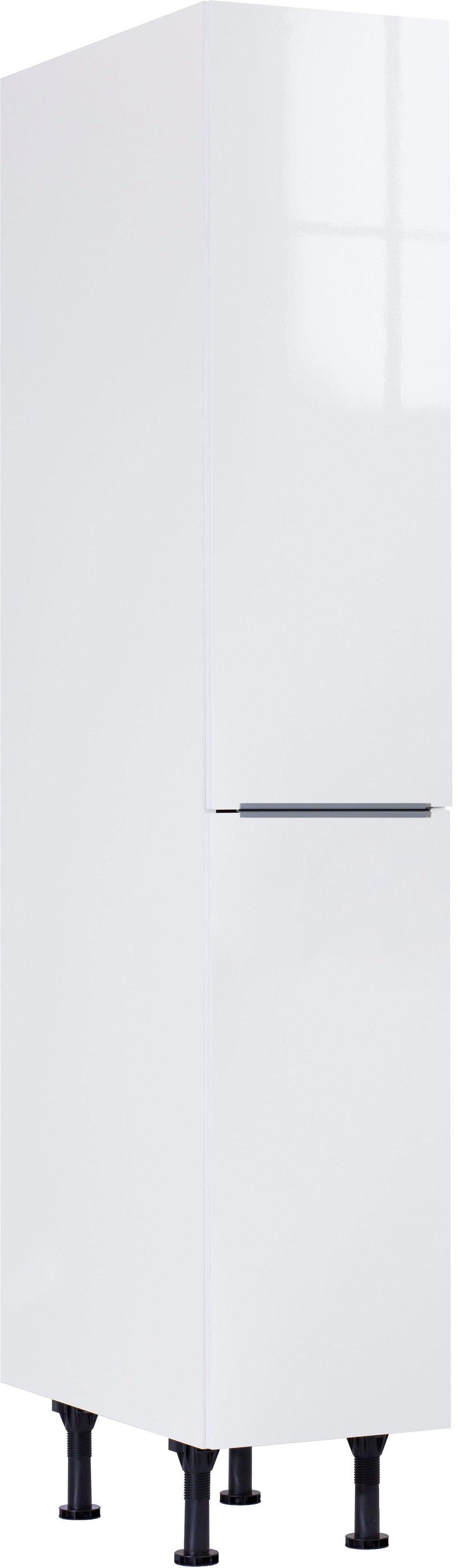 OPTIFIT Apothekerschrank Tara mit 2 Vollauszügen und 4 Ablagen, Soft-Close-Funktion, Breite 30 cm weiß Glanz | weiß