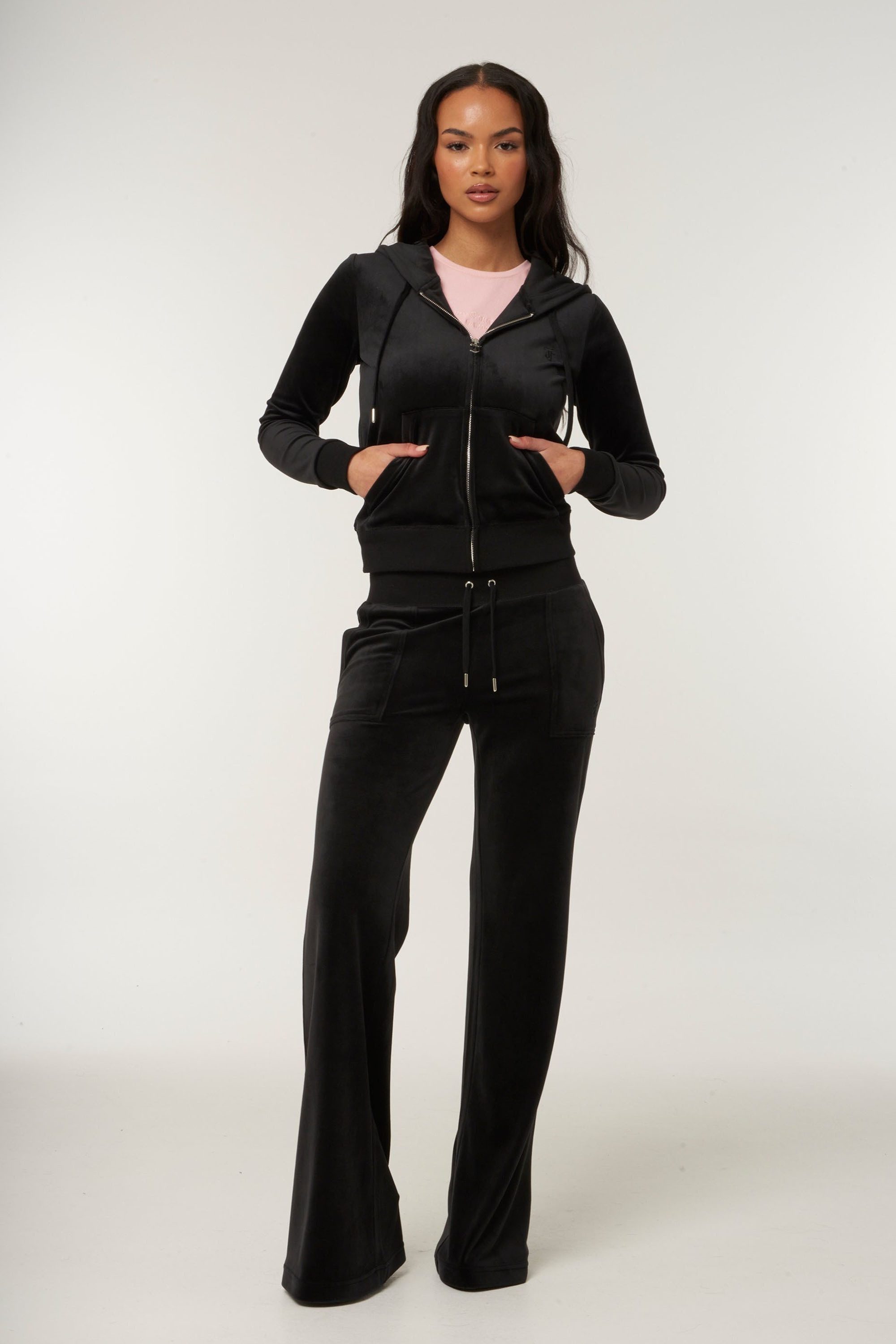 Juicy Couture Sweathose DEL RAY Damen Trainingshose Damen, Sweathose, Velour, Jogginghose mit Glitzer, Sale