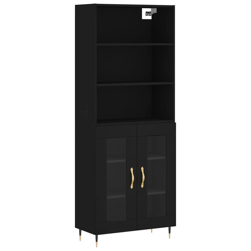 vidaXL Highboard Highboard Schwarz 69,5x34x180 cm günstig online kaufen