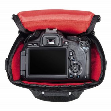 Hama Kameratasche Kamera-Tasche Sambia 110 Foto-Tasche Universal, Case Schultergurt Tragegriff Zubehör-Fächer Systemkamera Digitalkamera