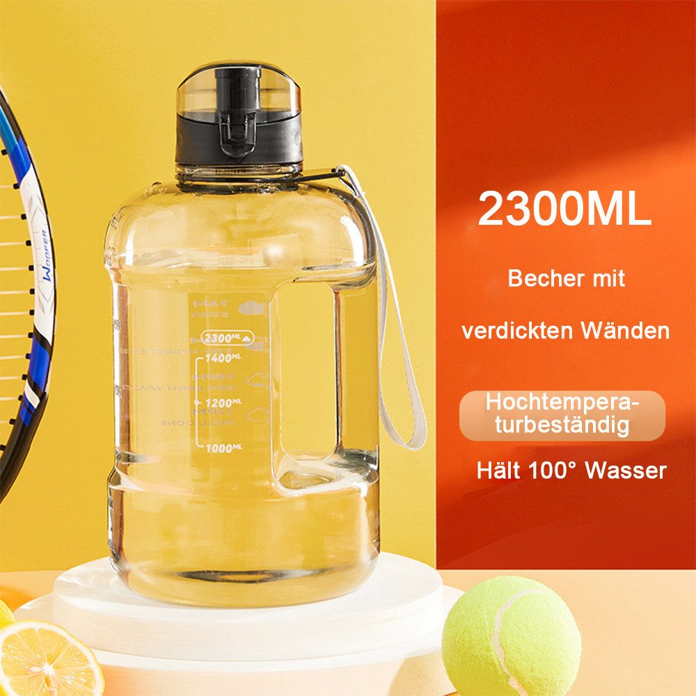 TUWENA Trinkflasche 2,3-L-Wasserflasche mit großem Fassungsvermögen, Sport-Wasserflasche
