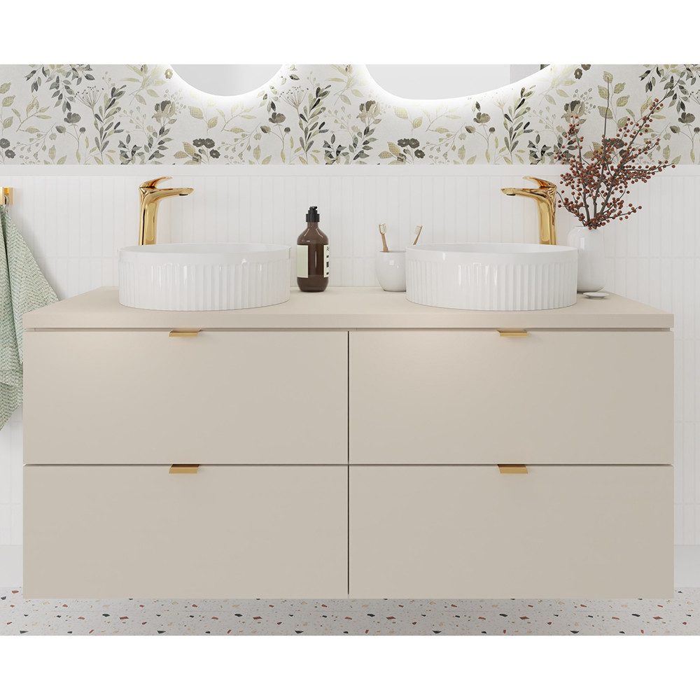 Lomadox Waschtisch DURANGO-56, Doppelwaschtisch 120 cm, Keramikwaschbecken, günstig online kaufen