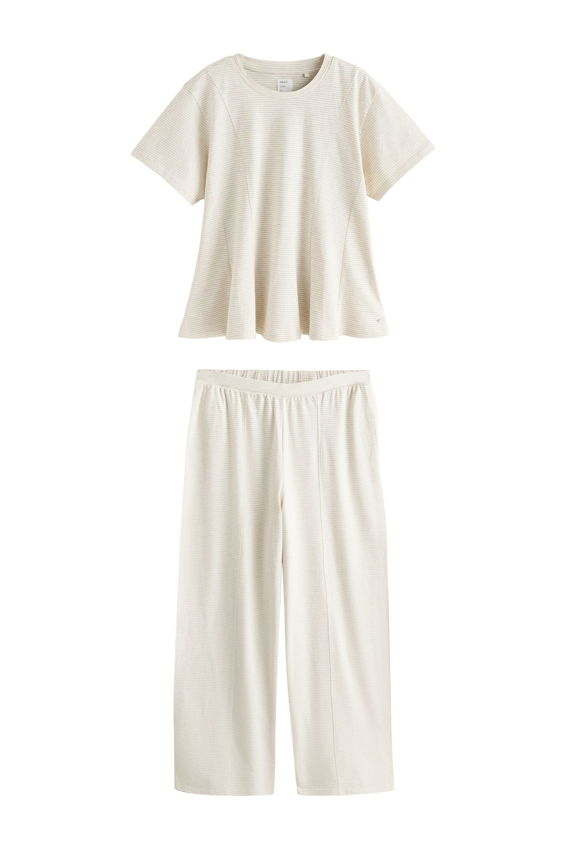 Next Pyjama Kurzer, taillierter Schlafanzug mit Schößchen (2 tlg)