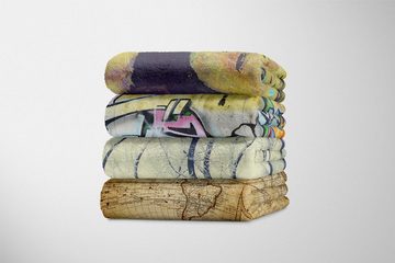 Sinus Art Handtücher Handtuch Strandhandtuch Saunatuch Kuscheldecke mit Fotomotiv Bäume Winter Schne, Baumwolle-Polyester-Mix (1-St), Handtuch