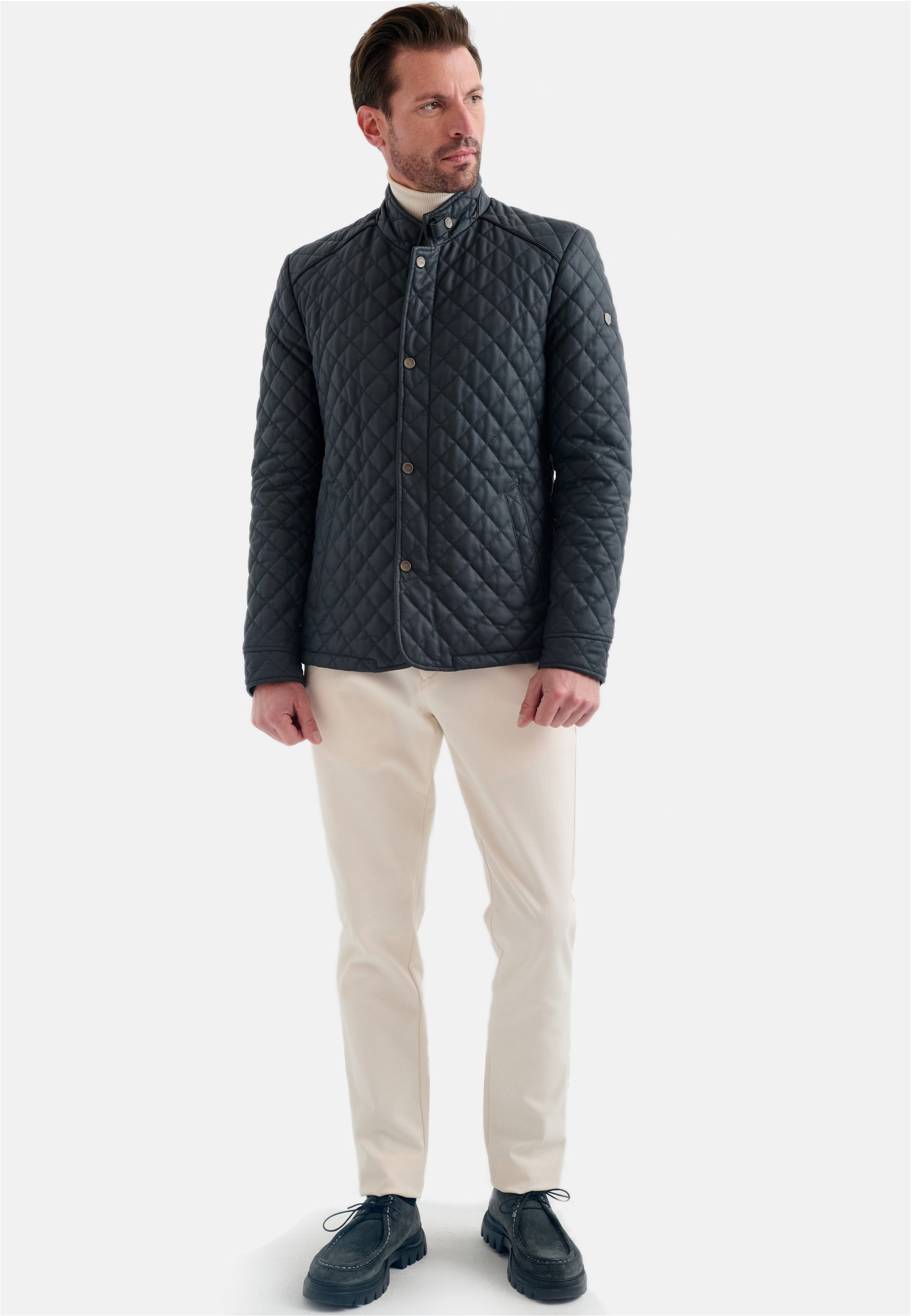 Pierre Cardin Lederjacke mit Stehkragen