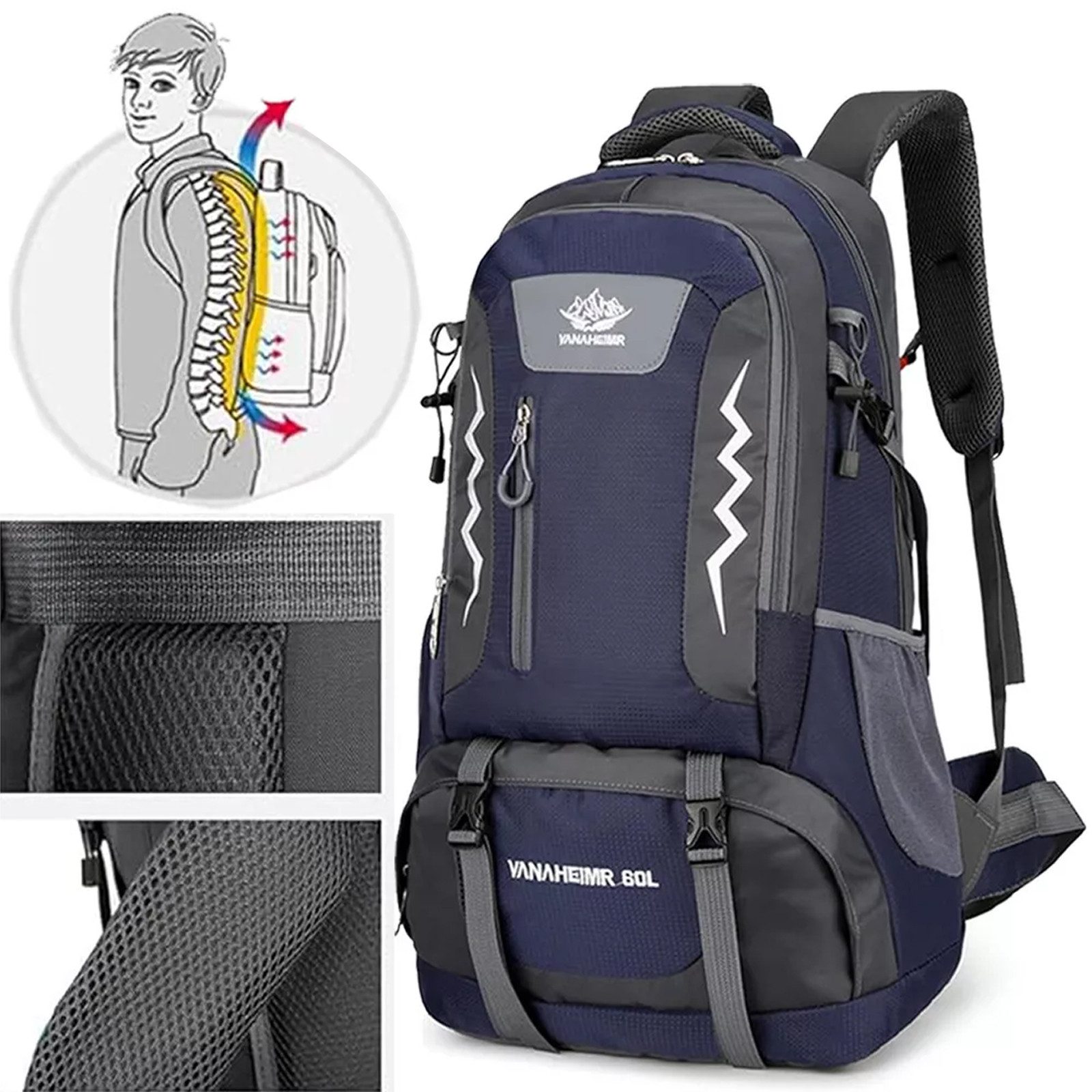 OKWISH Wanderrucksack Campingrucksack Sportrucksack Großer Taktischer günstig online kaufen