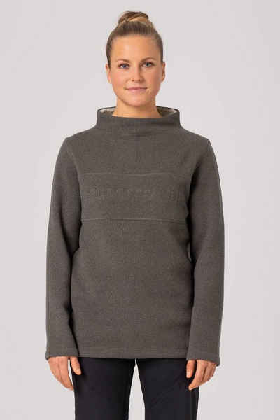 SUPER.NATURAL Sweatshirt Merino Pullover W COMPOUND PULLOVER wärmender Merino-Materialmix